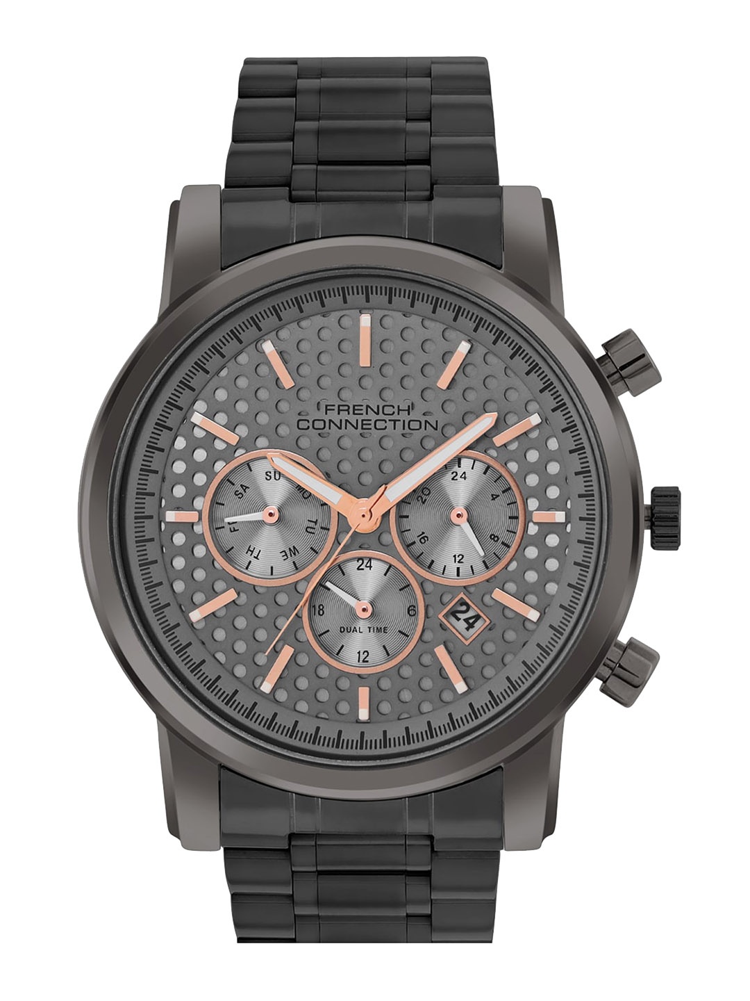 French Connection Men Stainless Steel Straps Analogue Multi Function Watch FCN059E, Black
French Connection Men Stainless Steel Straps Analogue Multi Function Watch FCN059E, Black