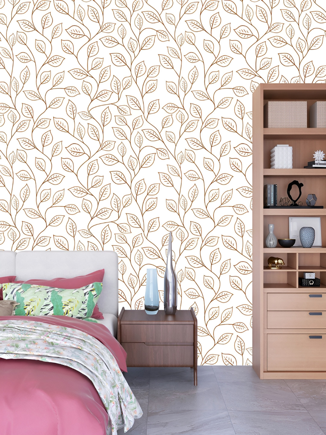 DWELLSINDIA White & Brown Leaves Pattern Self Adhesive Waterproof Removable Wallpaper
DWELLSINDIA White & Brown Leaves Pattern Self Adhesive Waterproof Removable Wallpaper