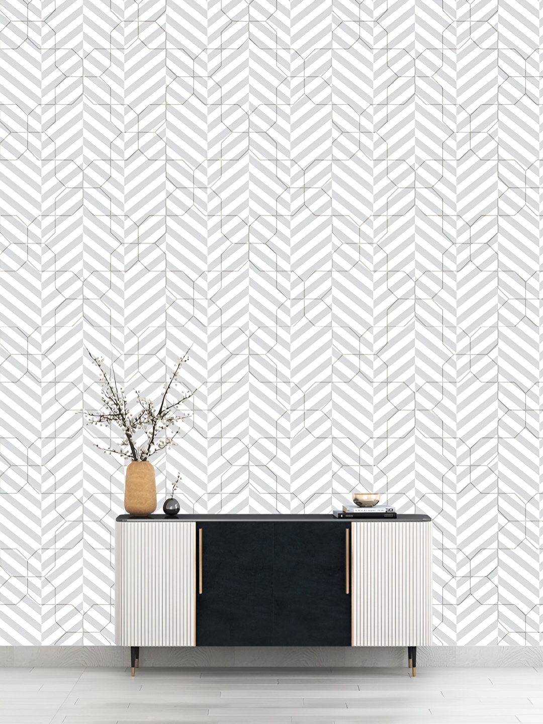 DWELLSINDIA White & Grey Geometric Pattern Self Adhesive Waterproof Removable Wallpaper
DWELLSINDIA White & Grey Geometric Pattern Self Adhesive Waterproof Removable Wallpaper
