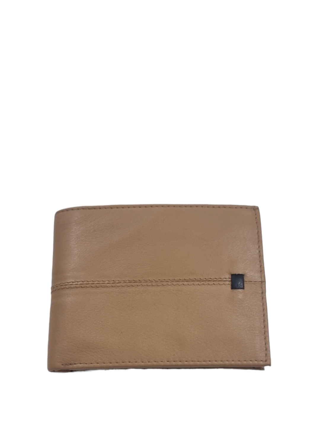 Ultimo Men Leather Two Fold Wallet, Beige
