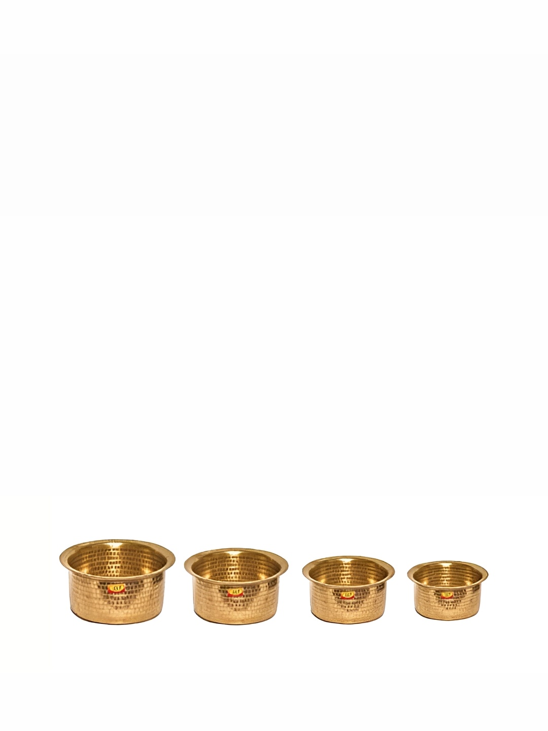 Shivshakti Arts 4 Pieces Brass Tope, Yellow