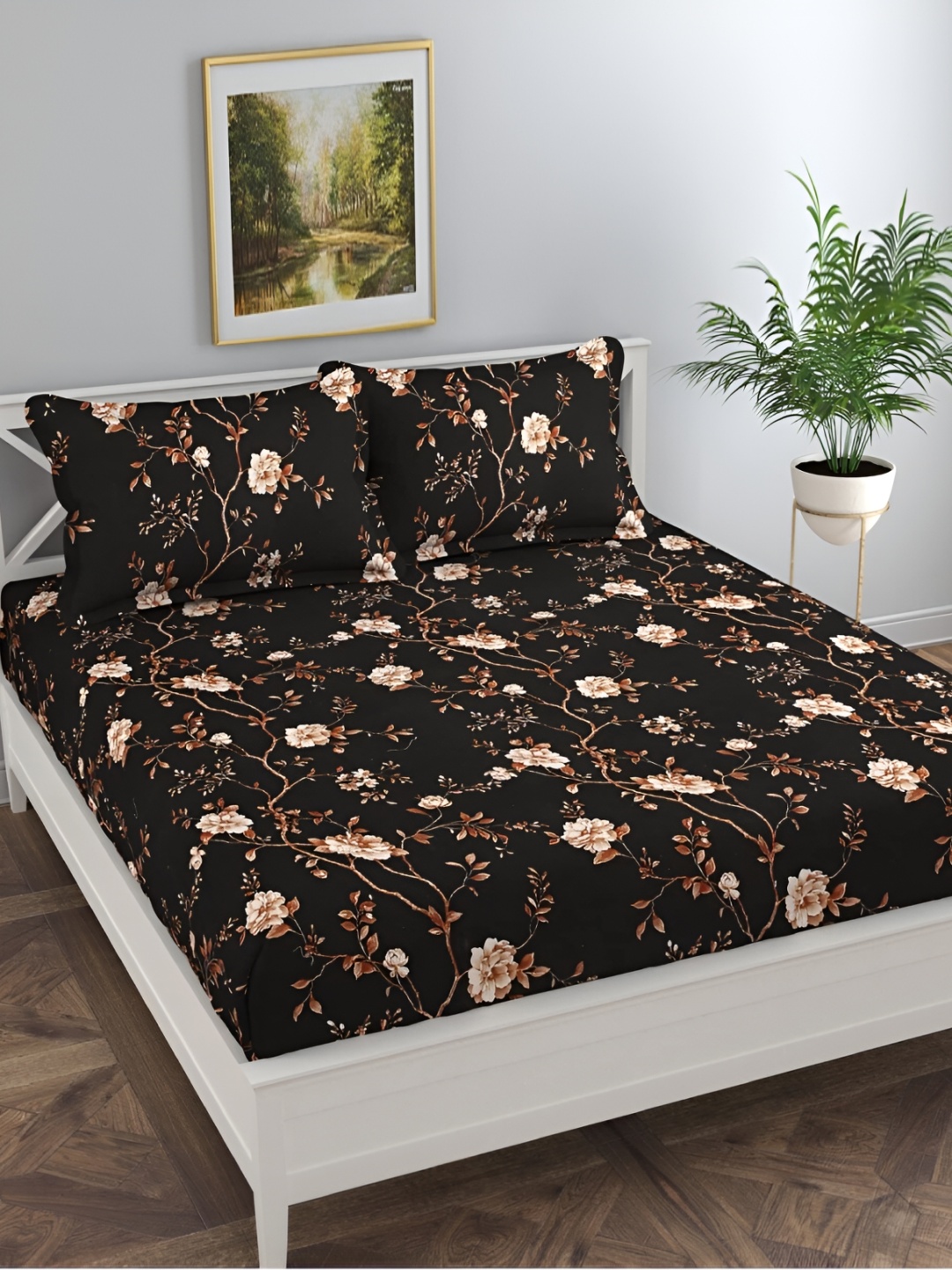 dulce vida Coffee Brown & Beige Floral Cotton 130 TC Single Bedsheet with 1 Pillow Cover
dulce vida Coffee Brown & Beige Floral Cotton 130 TC Single Bedsheet with 1 Pillow Cover