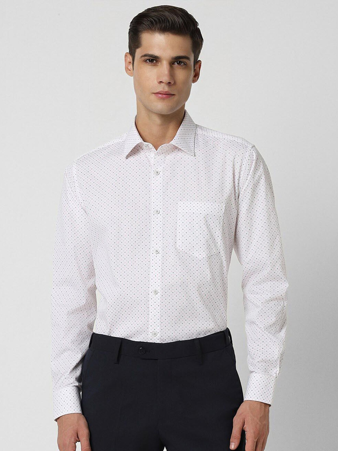 Van Heusen Slim Fit Micro Ditsy Printed Spread Collar Long Sleeves Cotton Formal Shirt, White
Van Heusen Slim Fit Micro Ditsy Printed Spread Collar Long Sleeves Cotton Formal Shirt, White