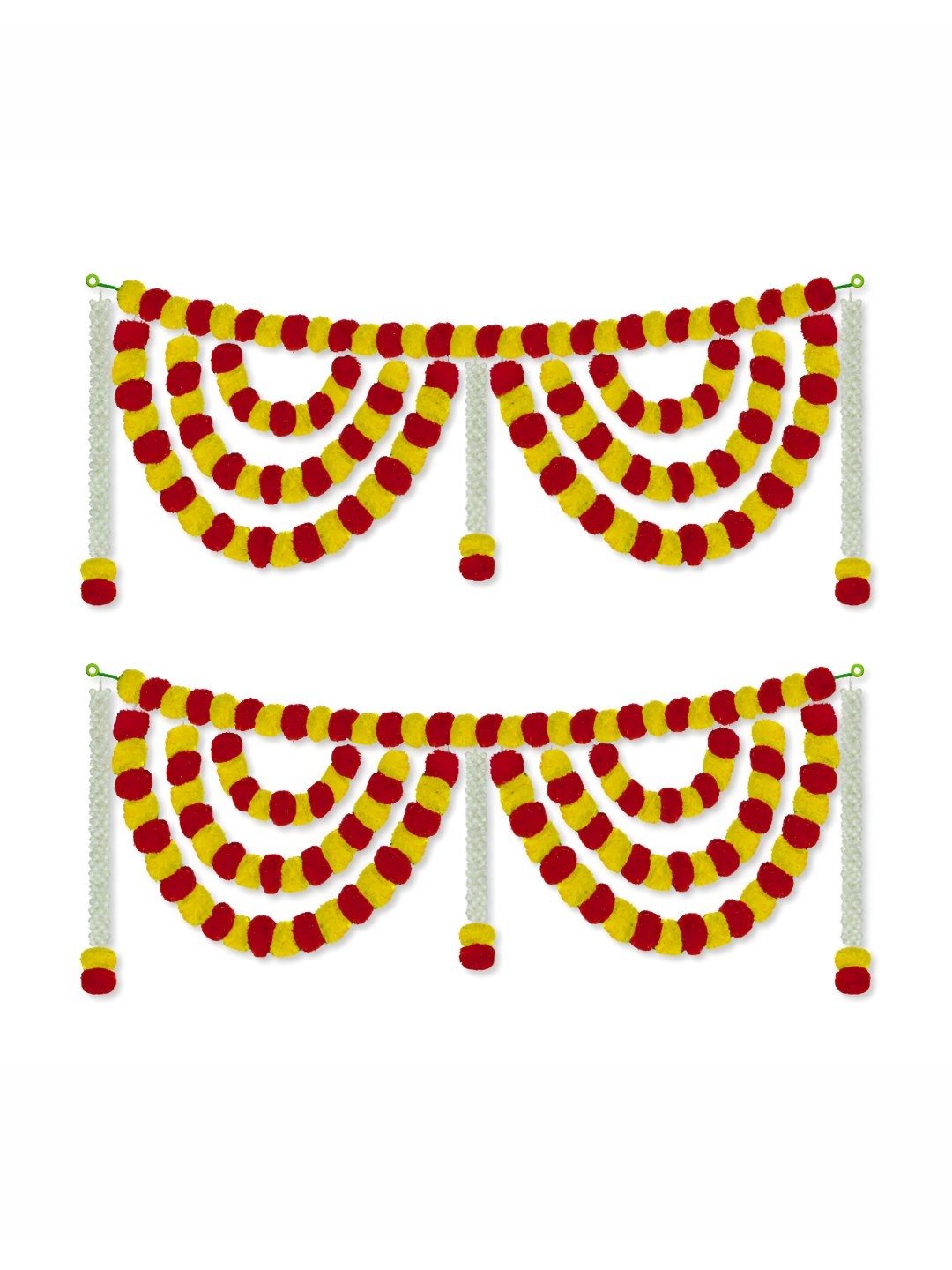 iHandikart Yellow Red 2 Pieces Marigold With Jasmine Hanging Toran Artificial Flower
iHandikart Yellow Red 2 Pieces Marigold With Jasmine Hanging Toran Artificial Flower