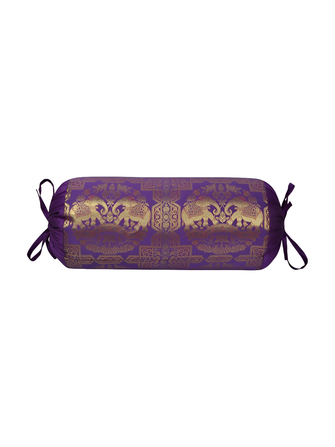 Lal Haveli Purple & Beige Woven Design Silk Bolster Cover
Lal Haveli Purple & Beige Woven Design Silk Bolster Cover