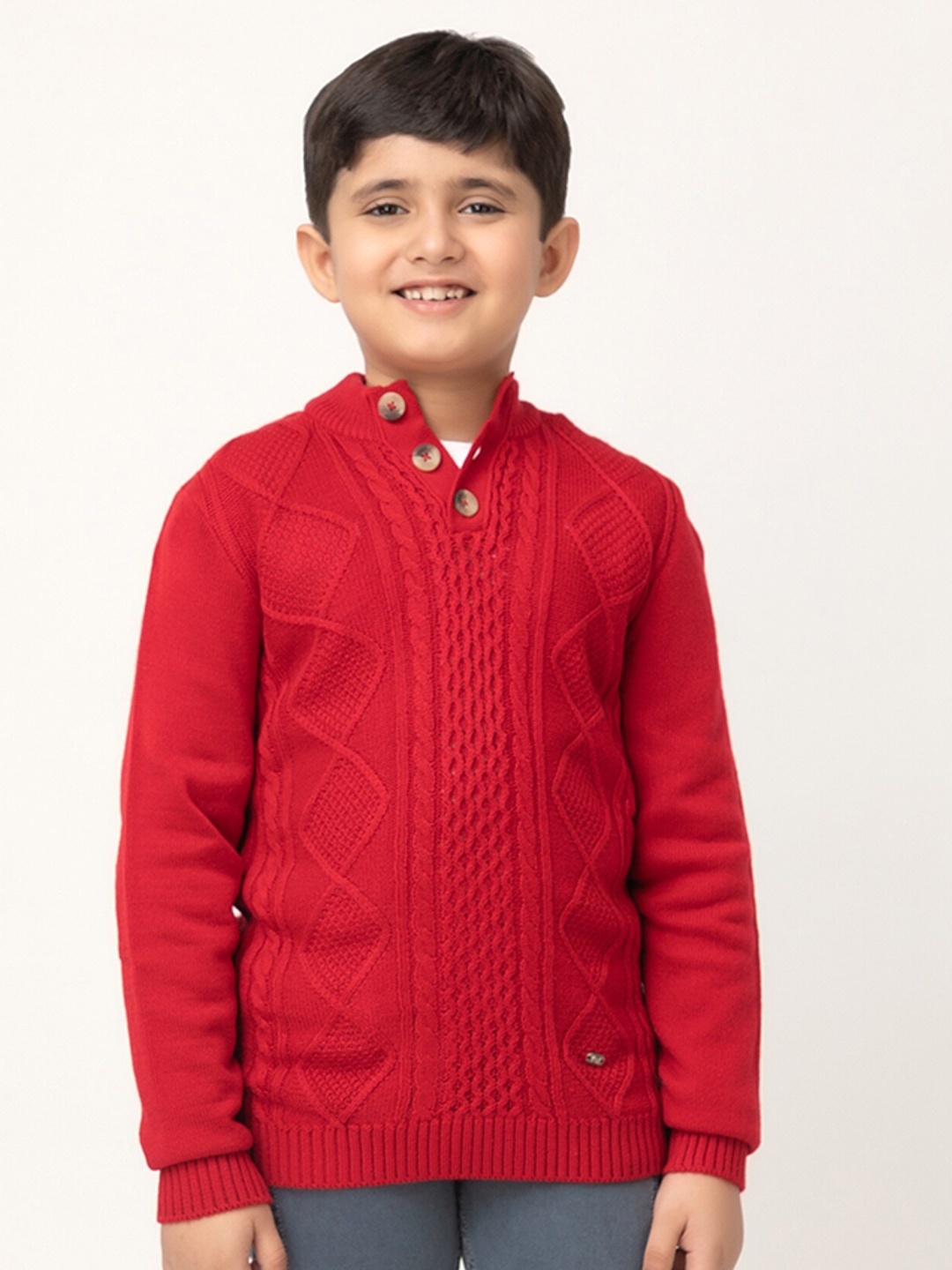 Purple United Kids Boys Cable Knit Self Design Mock Collar Acrylic Pullover Sweater, Red
Purple United Kids Boys Cable Knit Self Design Mock Collar Acrylic Pullover Sweater, Red