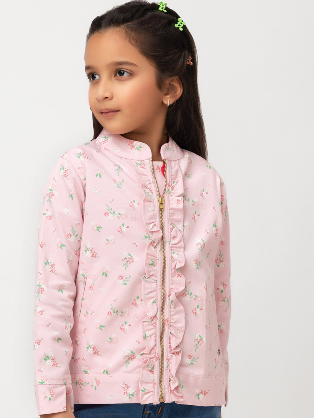 Purple United Kids Girls Floral Printed Mandarin Collar Cotton Tailored Jacket, Peach
Purple United Kids Girls Floral Printed Mandarin Collar Cotton Tailored Jacket, Peach