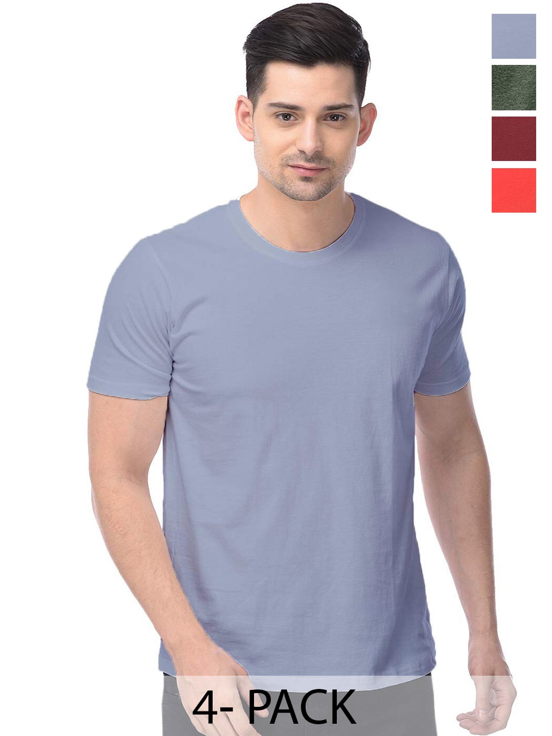 COLOR CAPITAL Unisex Grey & Green Pack Of 4 Round Neck Short Sleeves Cotton T-shirts
COLOR CAPITAL Unisex Grey & Green Pack Of 4 Round Neck Short Sleeves Cotton T-shirts