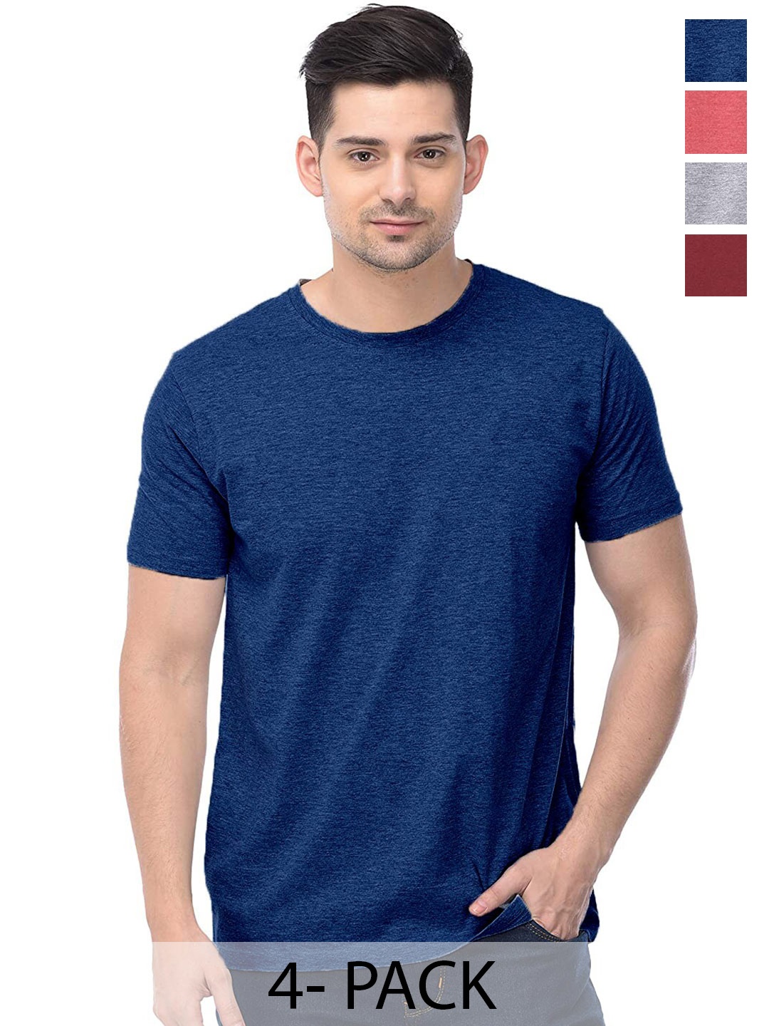 COLOR CAPITAL Unisex Blue & Coral Pack Of 4 Round Neck Short Sleeves Cotton T-shirts
COLOR CAPITAL Unisex Blue & Coral Pack Of 4 Round Neck Short Sleeves Cotton T-shirts