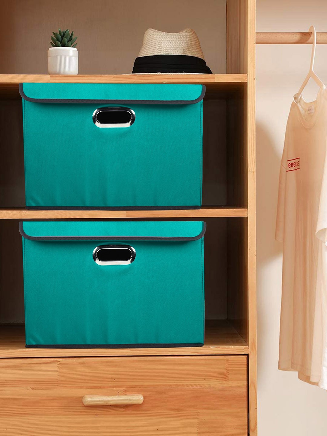 DOUBLE R BAGS 4 Pcs Sea Green Foldable Water Resistant Multi-Utility Organisers with Lid
DOUBLE R BAGS 4 Pcs Sea Green Foldable Water Resistant Multi-Utility Organisers with Lid