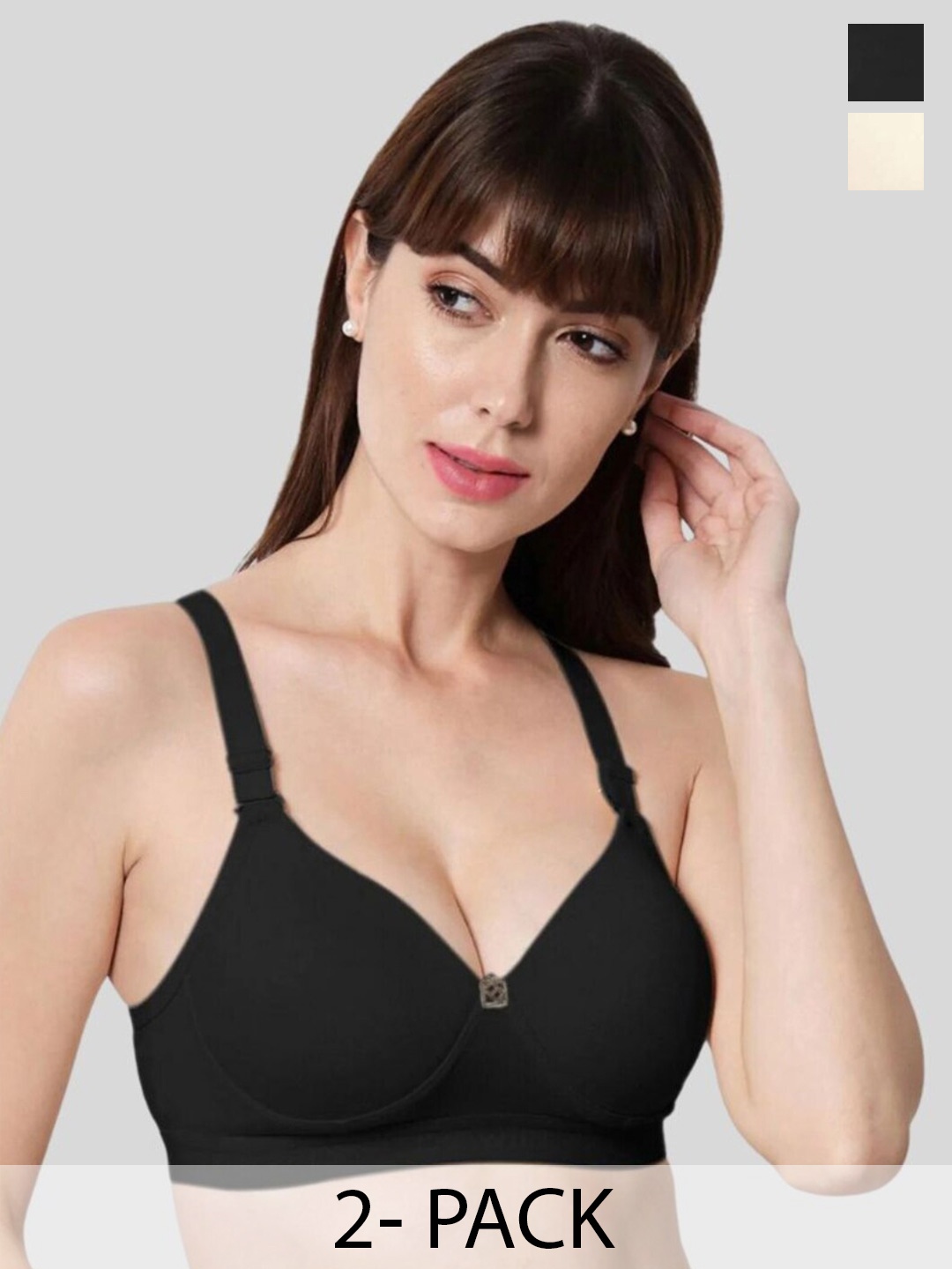 BEWILD Pack Of 2 Cotton Classic Sports Bra Rapid-Dry Moisture Wicking Heavily Padded, Nude
BEWILD Pack Of 2 Cotton Classic Sports Bra Rapid-Dry Moisture Wicking Heavily Padded, Nude