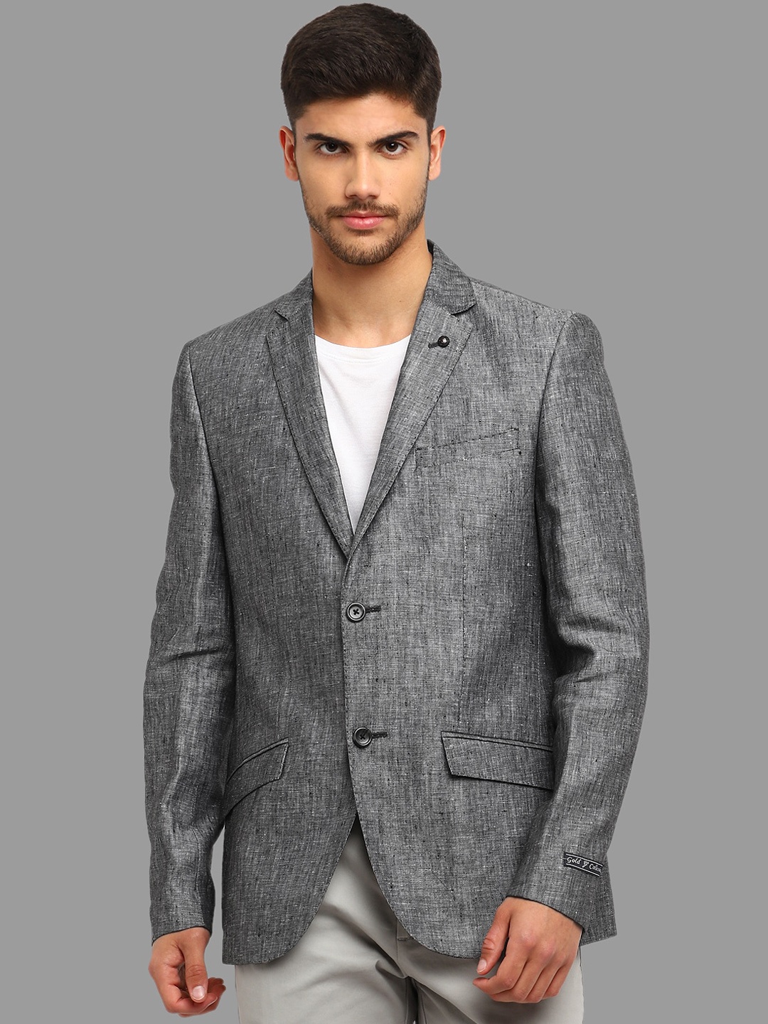 Givo Self Design Notched Lapel Collar Linen Single Breasted Formal Blazer, Grey
Givo Self Design Notched Lapel Collar Linen Single Breasted Formal Blazer, Grey