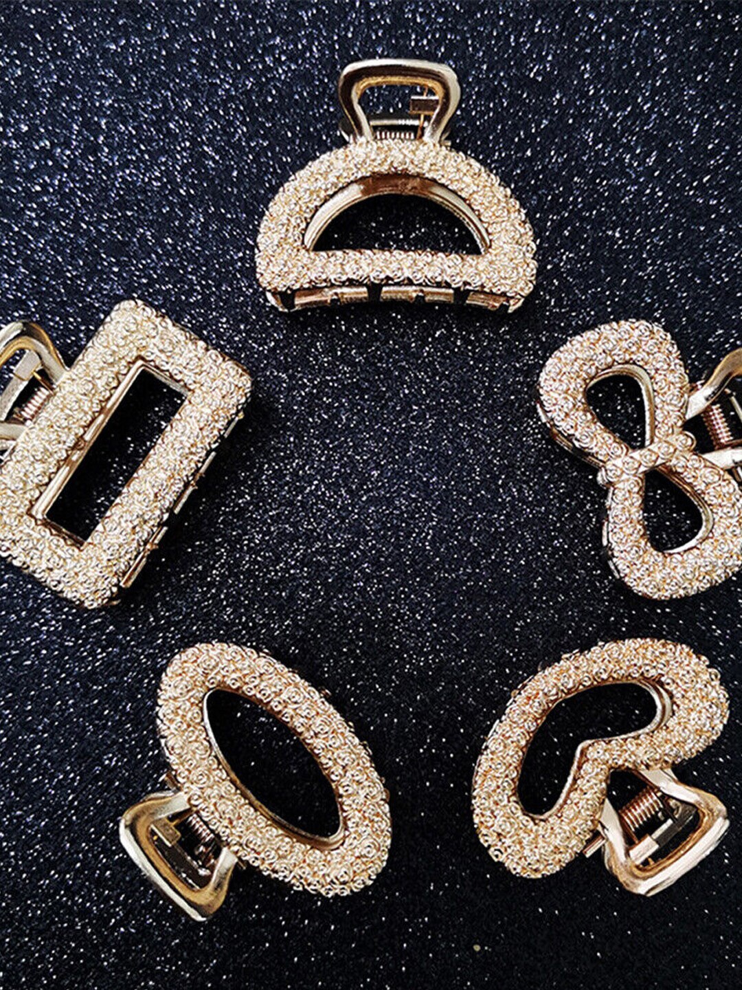 Krelin Set of 5 Claw Clip, Gold