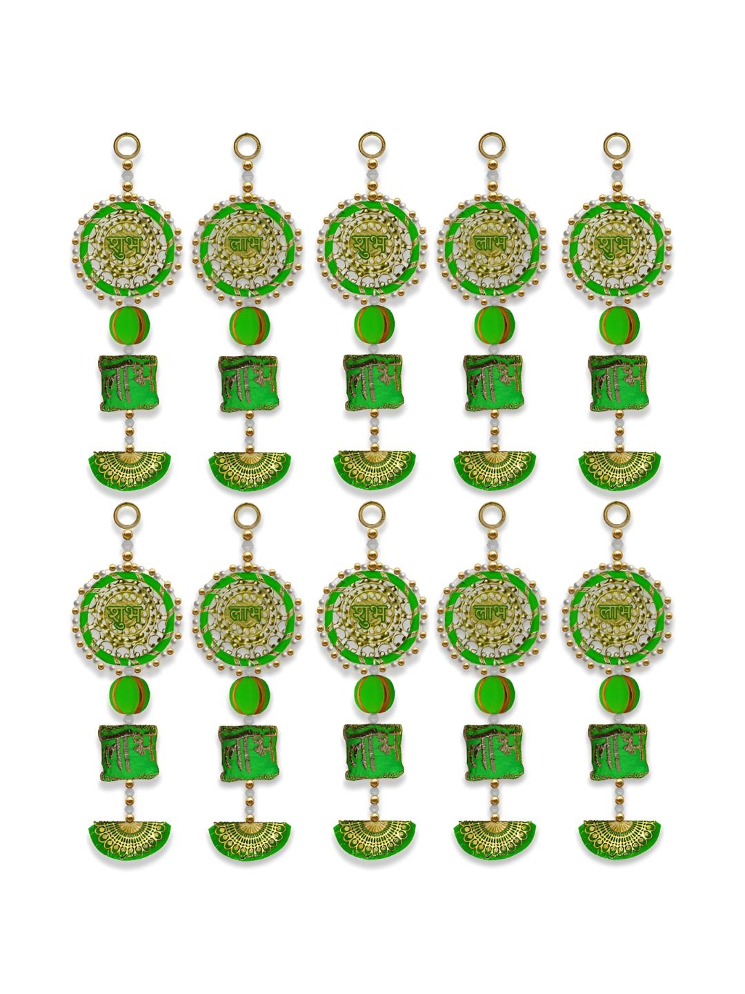 iHandikart Green 10 Pieces Decorative Subh Labh Artificial Door Hangings String
iHandikart Green 10 Pieces Decorative Subh Labh Artificial Door Hangings String