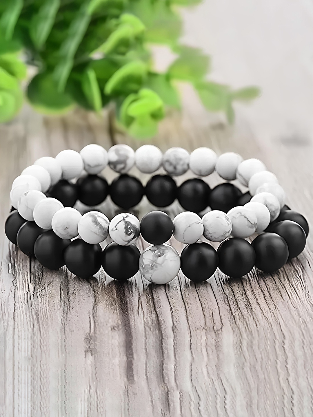 KARISHMA KREATIONS Unisex Set Of 2 Beaded Strechable & Adjustable Couple Bracelets, White
KARISHMA KREATIONS Unisex Set Of 2 Beaded Strechable & Adjustable Couple Bracelets, White