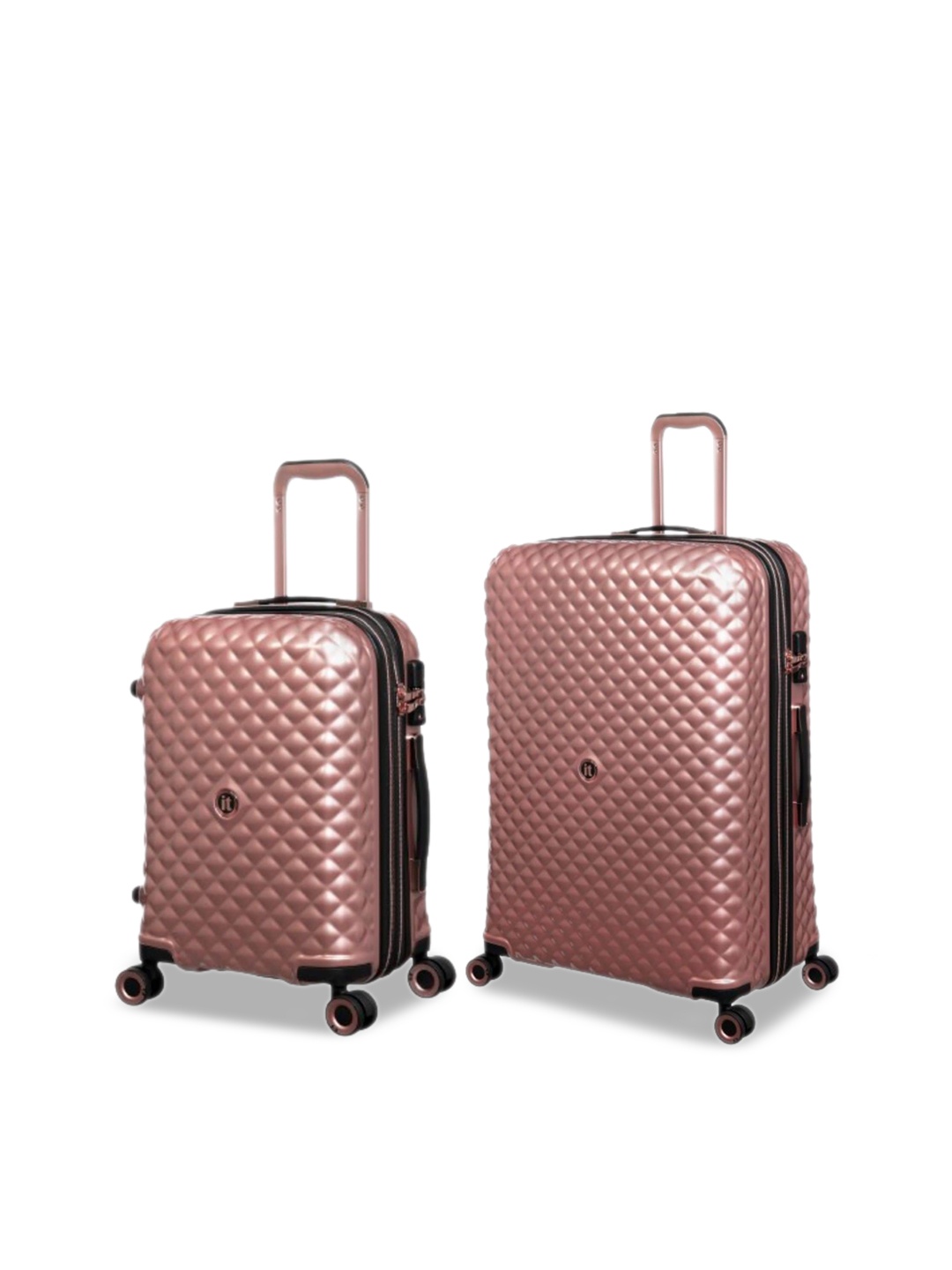 IT luggage Glitzy Set Of 2 Textured Hard-Sided Trolley Bag- 20 & 24 inches, Rose gold
IT luggage Glitzy Set Of 2 Textured Hard-Sided Trolley Bag- 20 & 24 inches, Rose gold