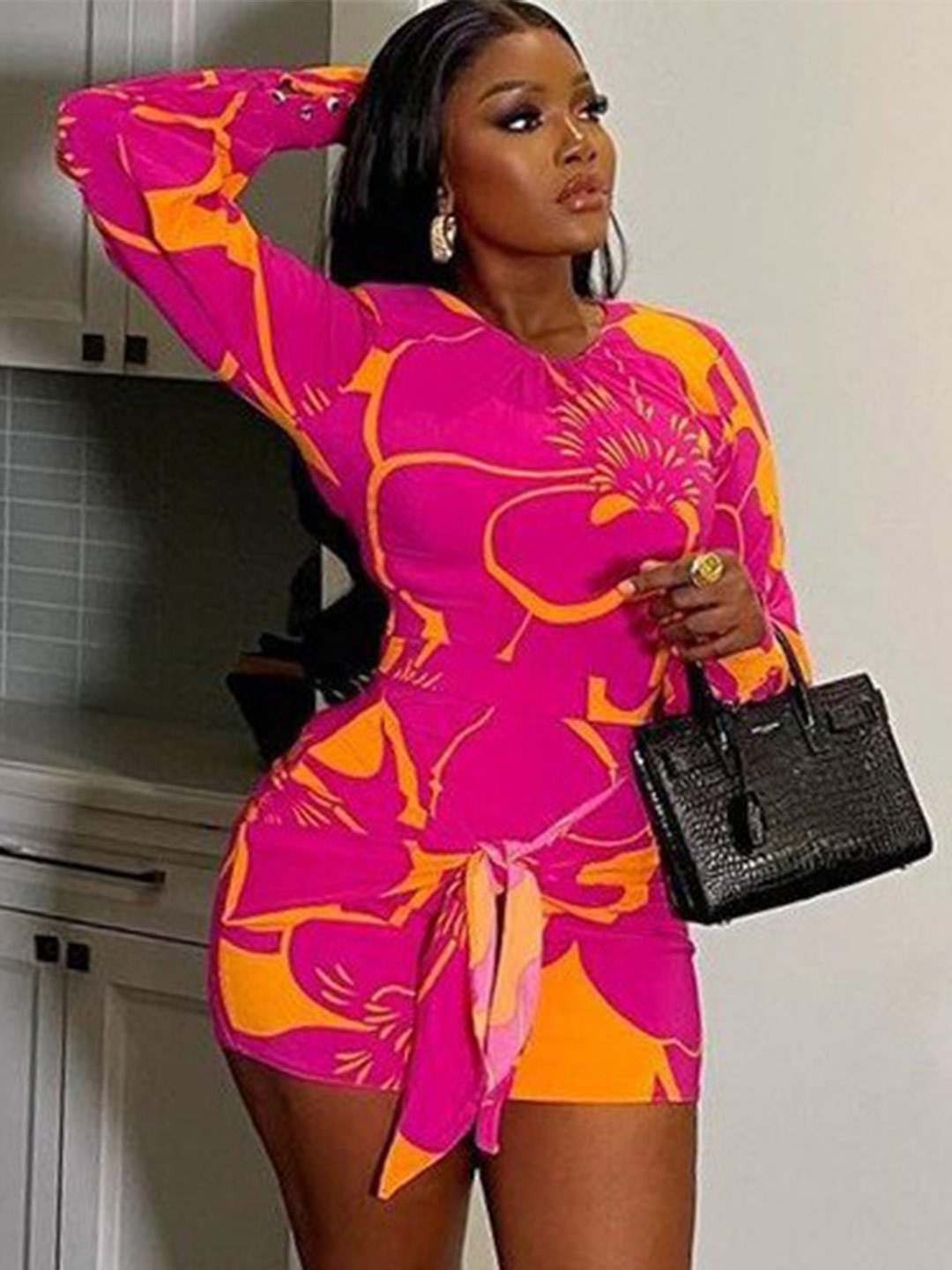 StyleCast Abstract Printed Sheath Dress, Pink