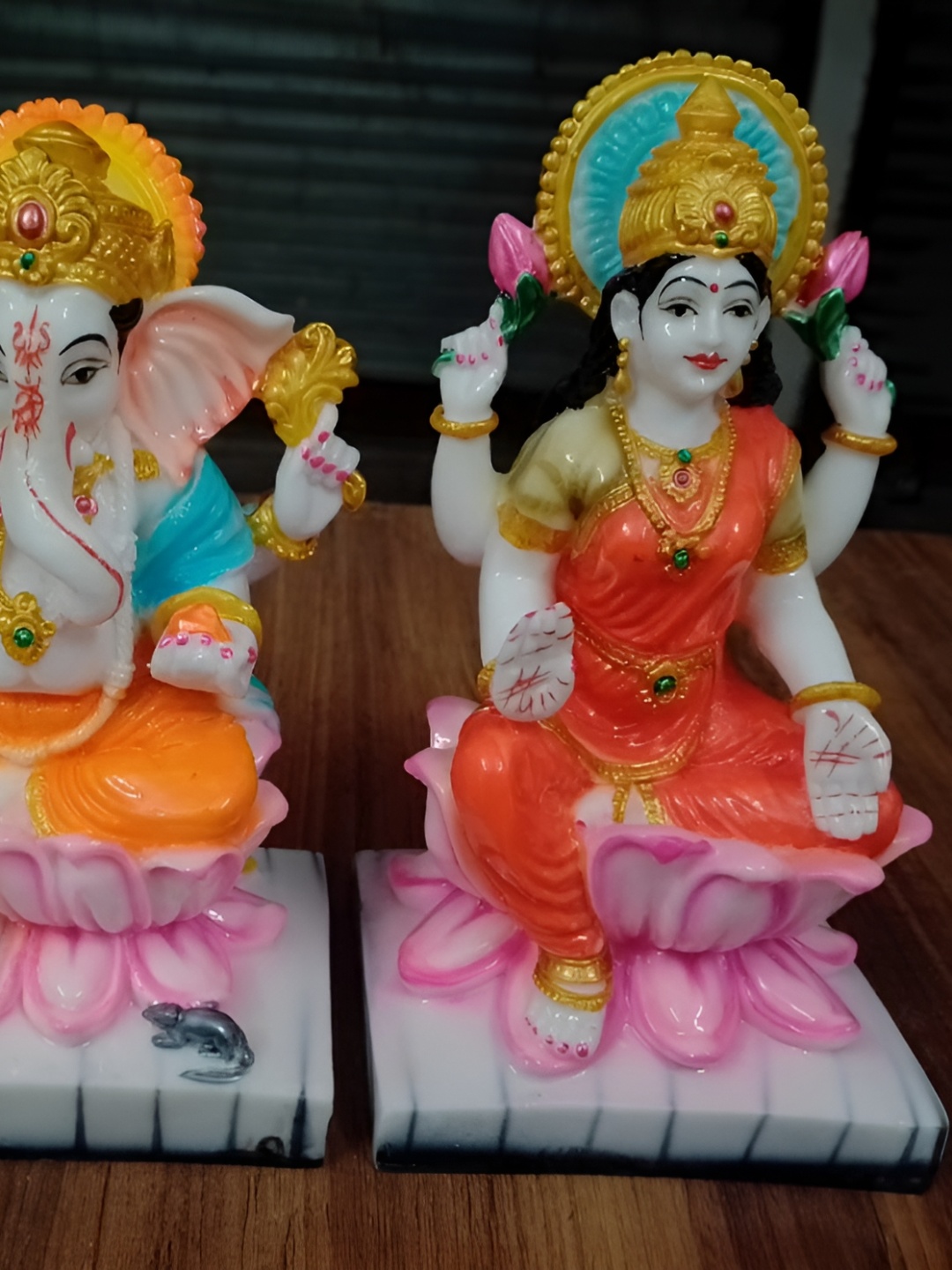 VAMIKA HANDICRAFTS Orange & White 2 Pcs Lord Ganesha & Lakshmi Religious Idol Showpieces
VAMIKA HANDICRAFTS Orange & White 2 Pcs Lord Ganesha & Lakshmi Religious Idol Showpieces