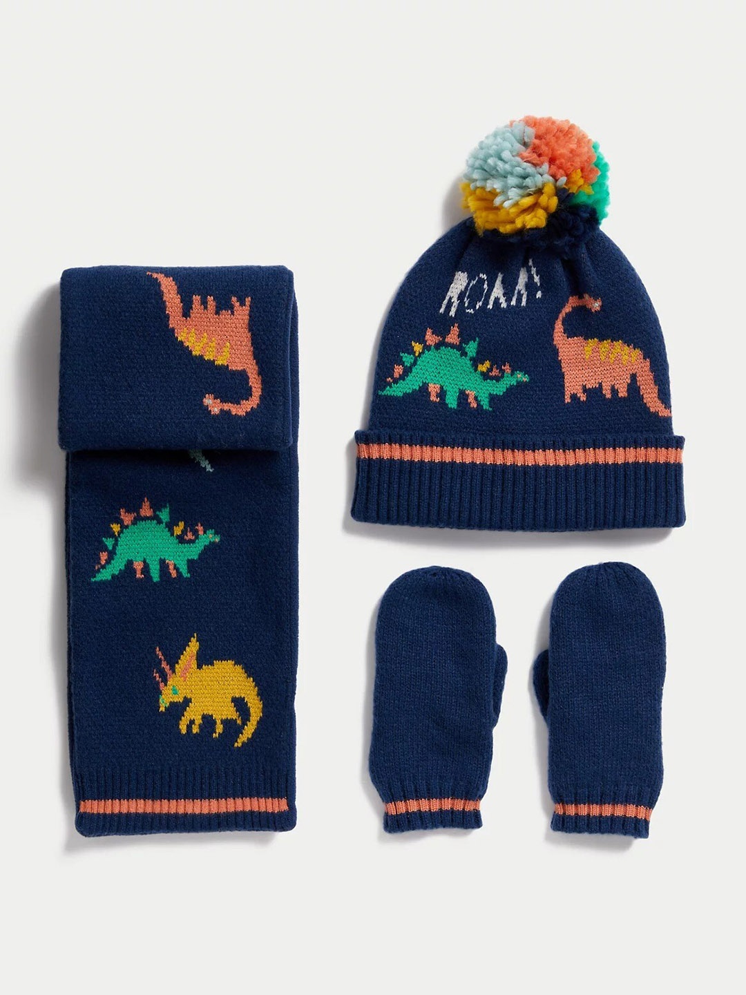 Marks & Spencer Boys Set Of 3 Conversational Self Design Cap Scarf and Mitten, Navy blue
Marks & Spencer Boys Set Of 3 Conversational Self Design Cap Scarf and Mitten, Navy blue