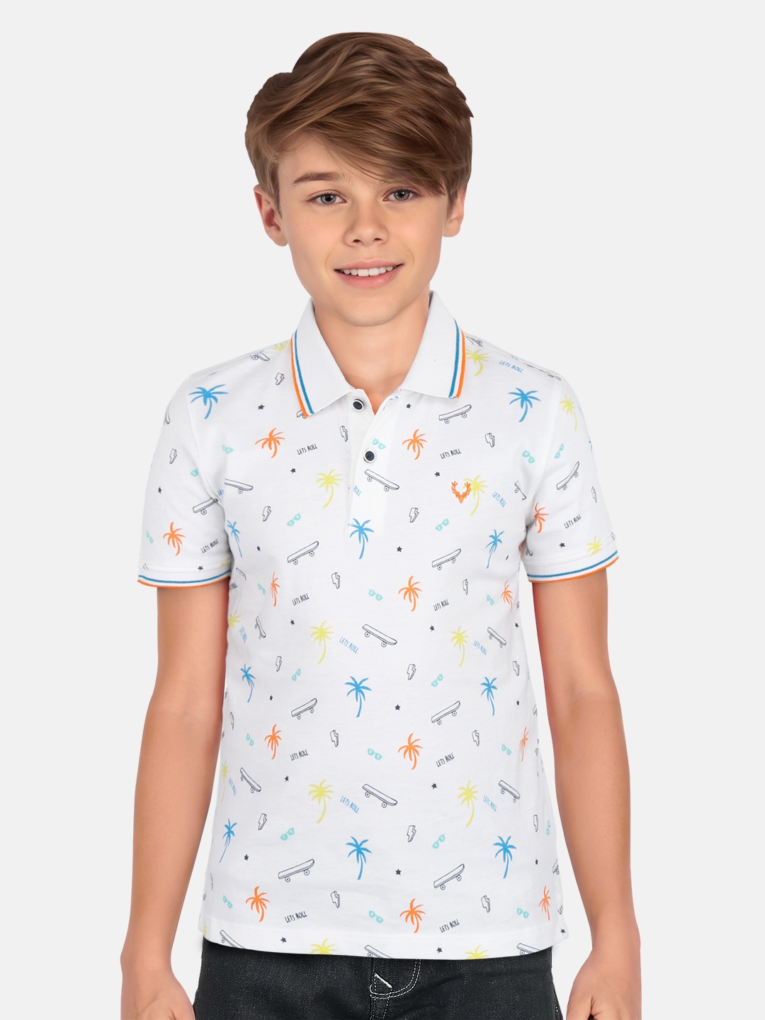 Allen Solly Junior Boys Conversational Printed Polo Collar Cotton Regular Fit T-shirt, White
Allen Solly Junior Boys Conversational Printed Polo Collar Cotton Regular Fit T-shirt, White