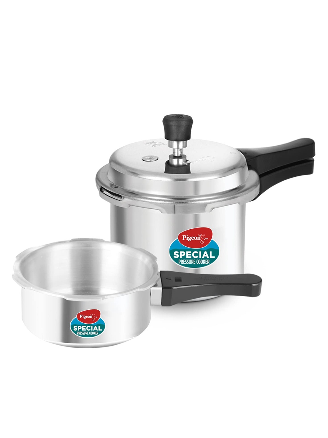 Pigeon Set of 2 Aluminium Outerlid Pressure Cookers with non-Induction base - 2, 3 L, Silver
Pigeon Set of 2 Aluminium Outerlid Pressure Cookers with non-Induction base - 2, 3 L, Silver