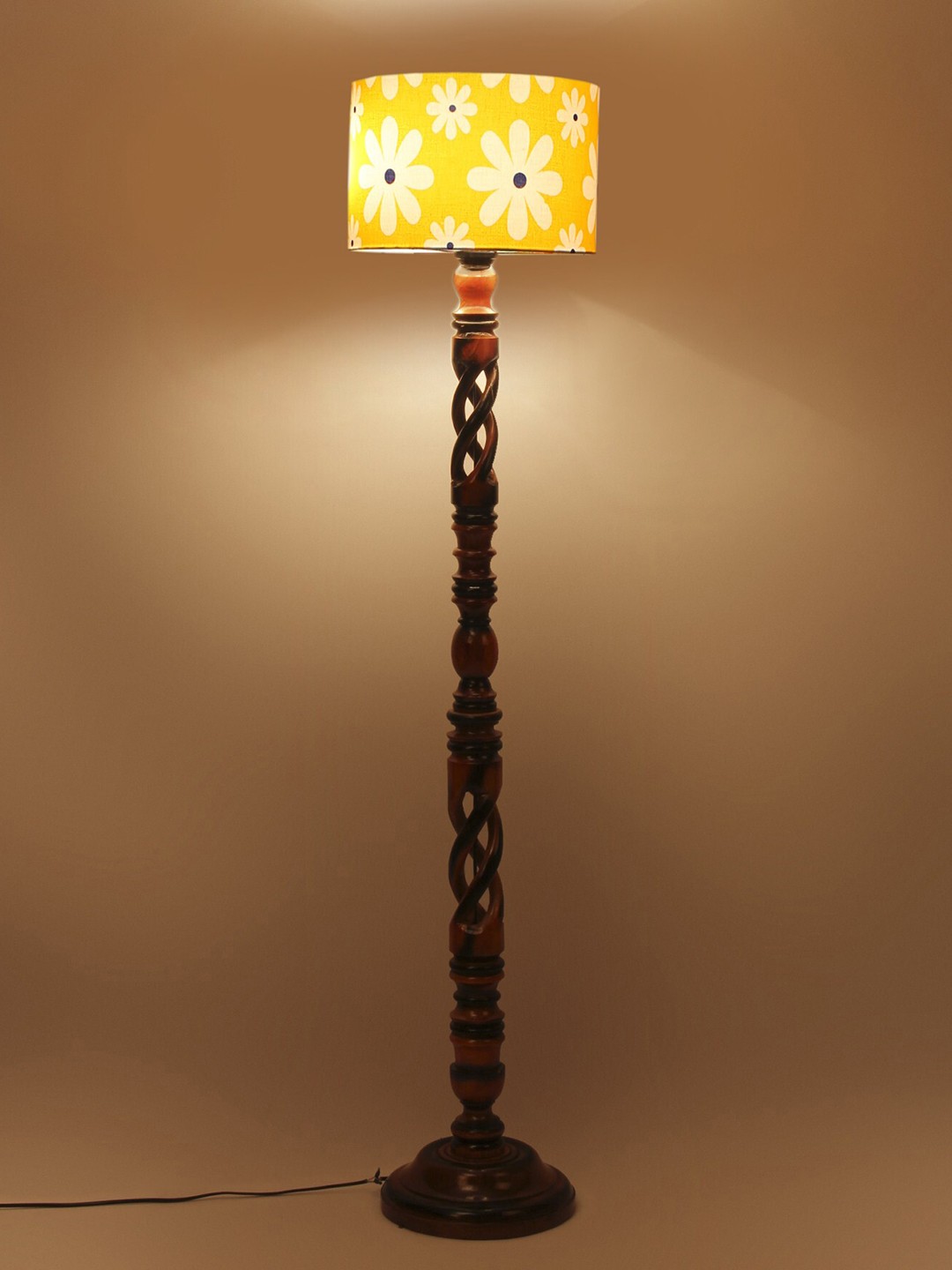 Devansh Yellow & Brown Open Snake Printed Cotton Drum Wooden Floor Lamp With Cotton Shade
Devansh Yellow & Brown Open Snake Printed Cotton Drum Wooden Floor Lamp With Cotton Shade