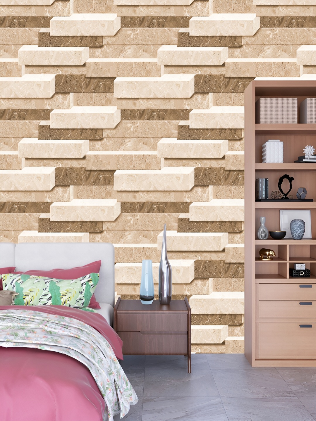 DWELLSINDIA Beige & Brown Bricks Pattern Self Adhesive Waterproof Removable Wallpaper
DWELLSINDIA Beige & Brown Bricks Pattern Self Adhesive Waterproof Removable Wallpaper