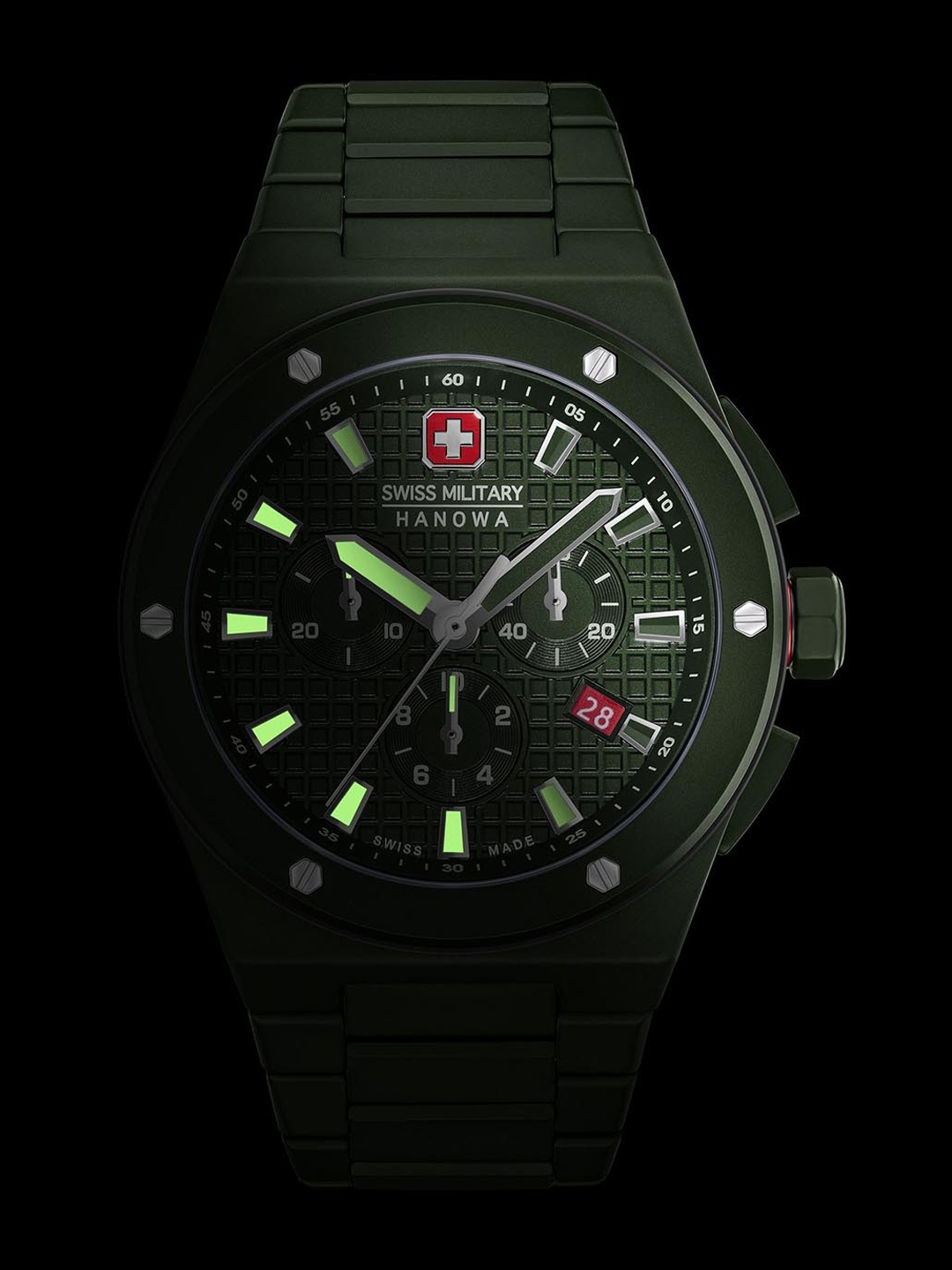 SWISS MILITARY HANOWA Men Dial & Ceramic Straps Analogue Chronograph Watch SMWGI0002282, Green
SWISS MILITARY HANOWA Men Dial & Ceramic Straps Analogue Chronograph Watch SMWGI0002282, Green