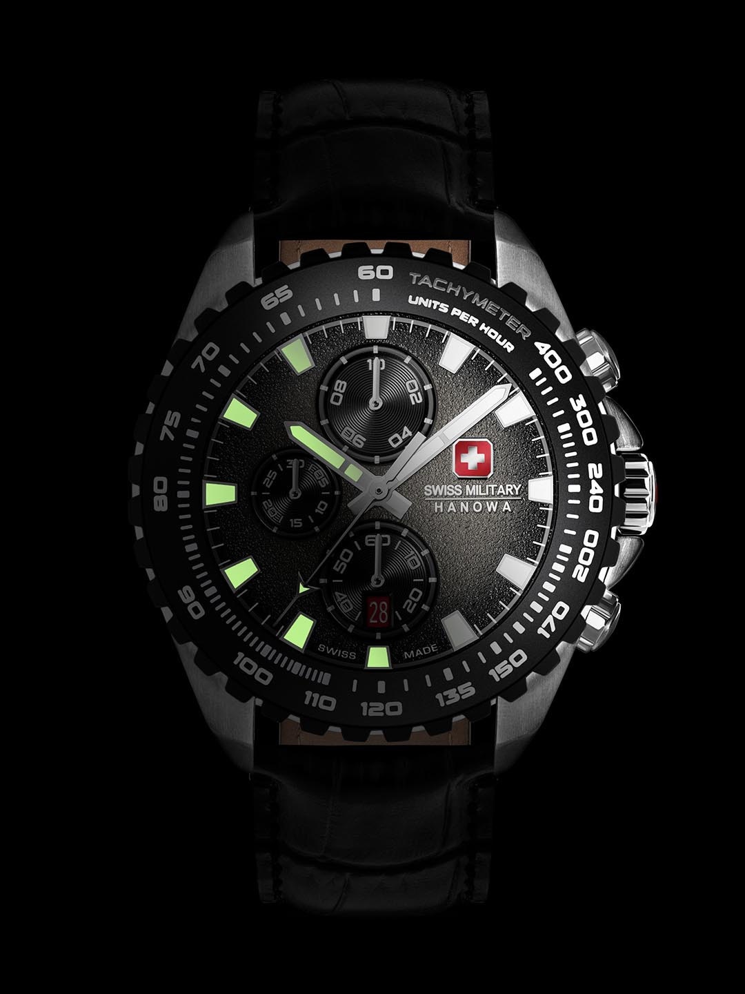 SWISS MILITARY HANOWA Men Textured Dial & Leather Straps Chronograph Watch SMWGC0001830, Grey
SWISS MILITARY HANOWA Men Textured Dial & Leather Straps Chronograph Watch SMWGC0001830, Grey