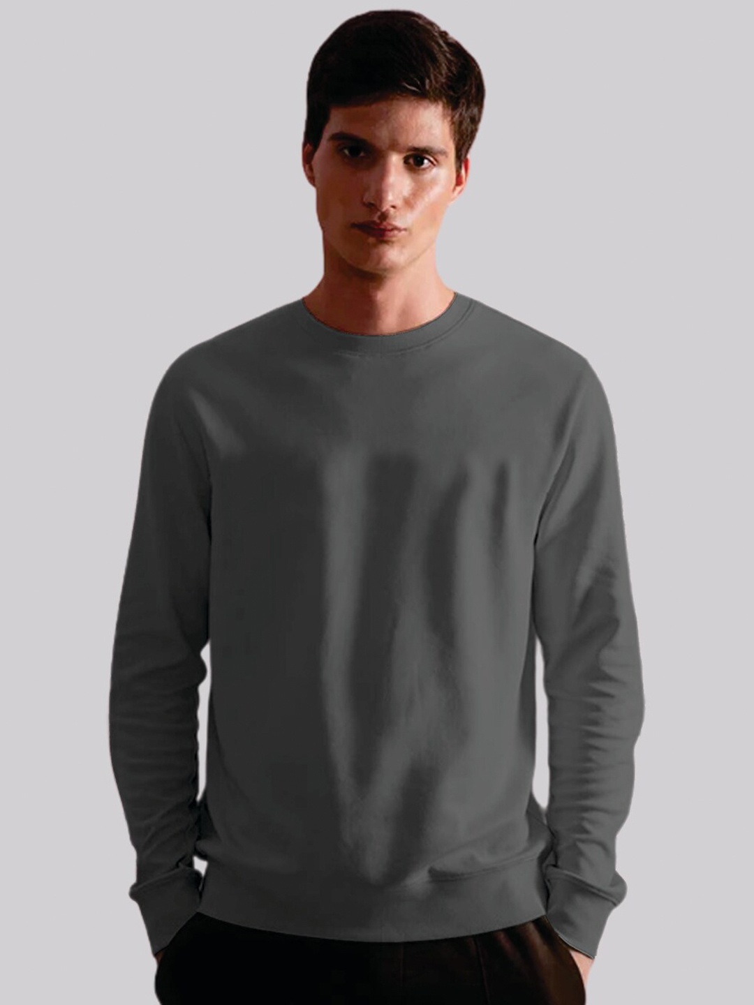 ecott Men Charcoal Sweatshirt