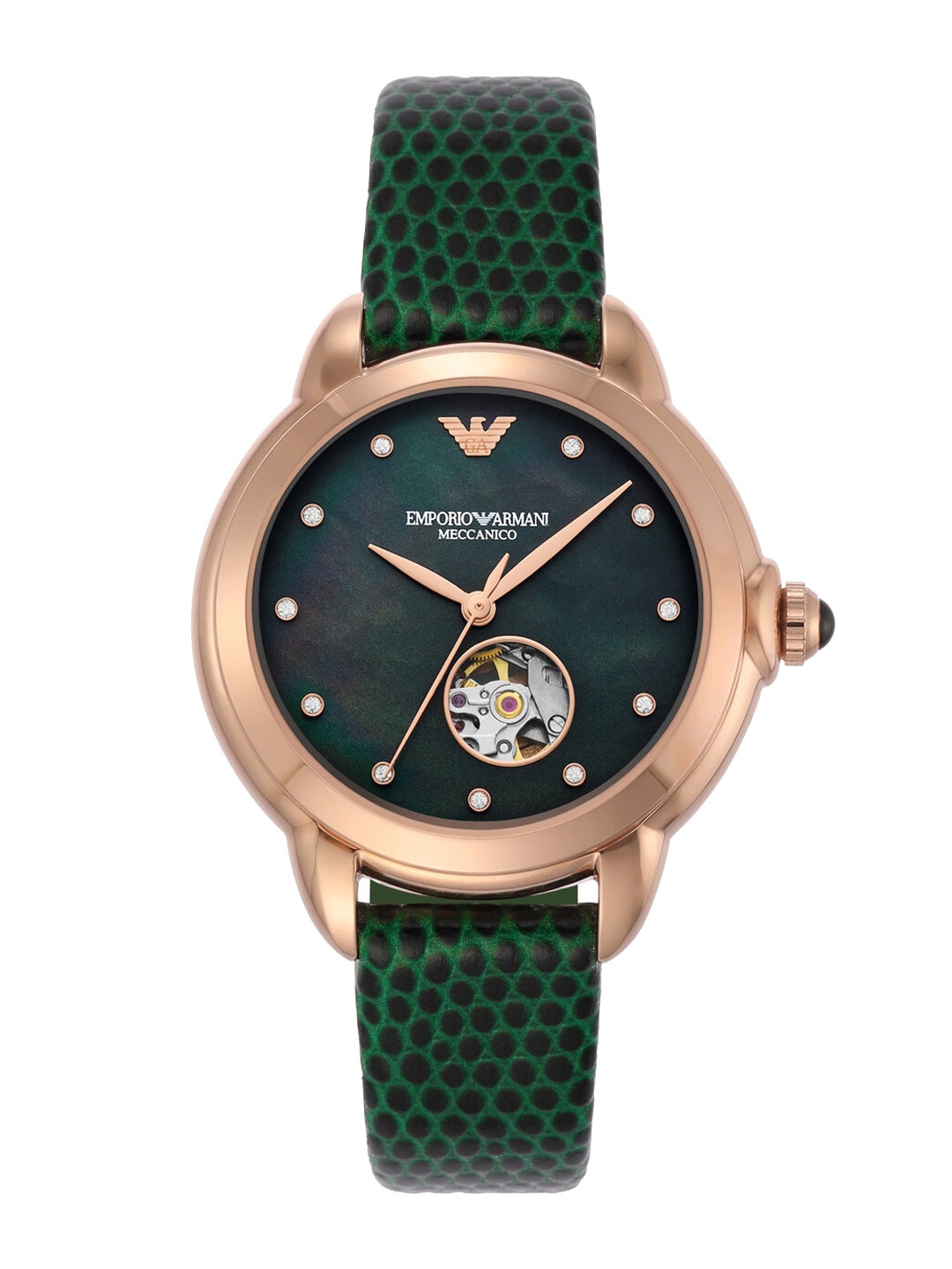 Emporio Armani Women Leather Straps Reset Time Analogue Automatic Motion Powered Watch, Multi
Emporio Armani Women Leather Straps Reset Time Analogue Automatic Motion Powered Watch, Multi
