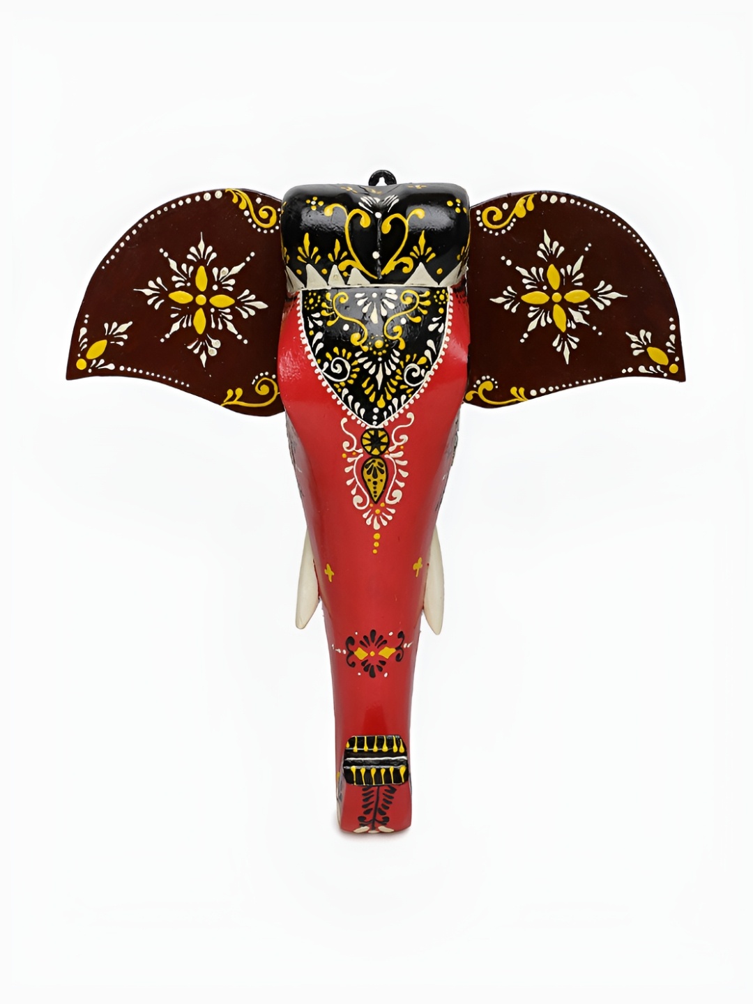THE COCOTIER Red & Brown Elephant Head Wall Hangings