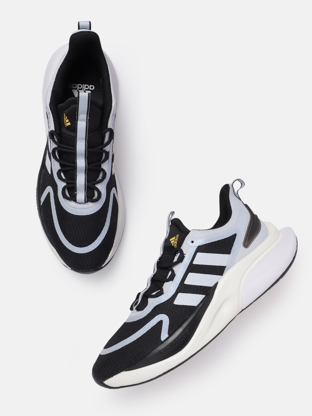 ADIDAS Men Woven Design Round-Toe Alpha Bounce+ Running Shoes with Striped Detail, Black
ADIDAS Men Woven Design Round-Toe Alpha Bounce+ Running Shoes with Striped Detail, Black