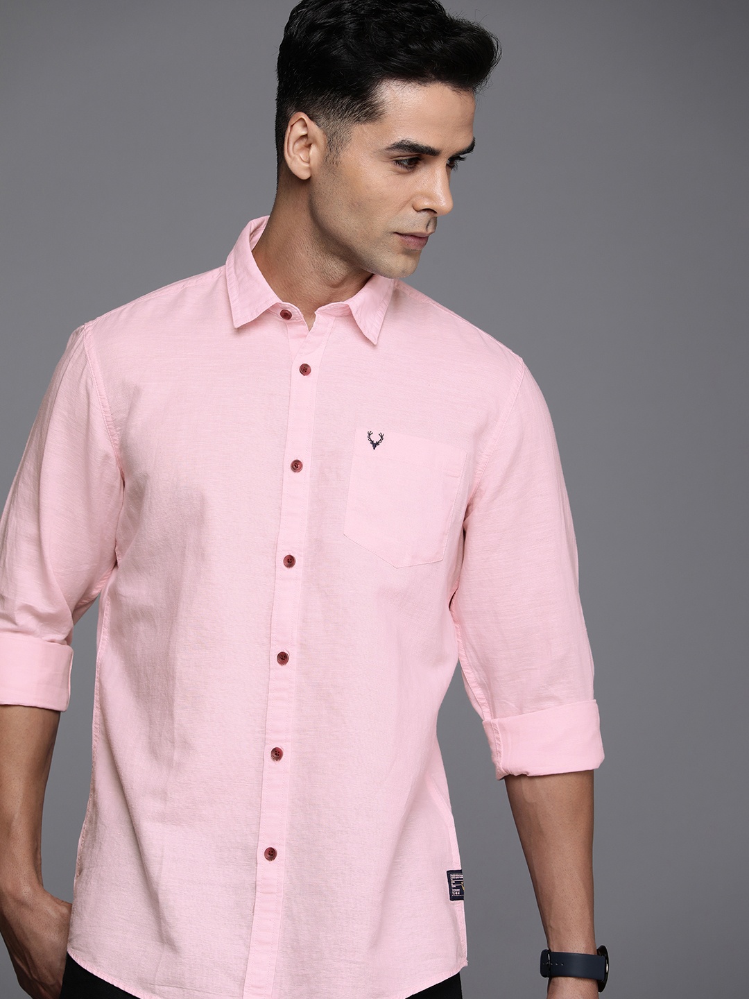 Allen Solly Sport Linen Cotton Self Design Custom Slim Fit Textured Casual Shirt, Pink
Allen Solly Sport Linen Cotton Self Design Custom Slim Fit Textured Casual Shirt, Pink