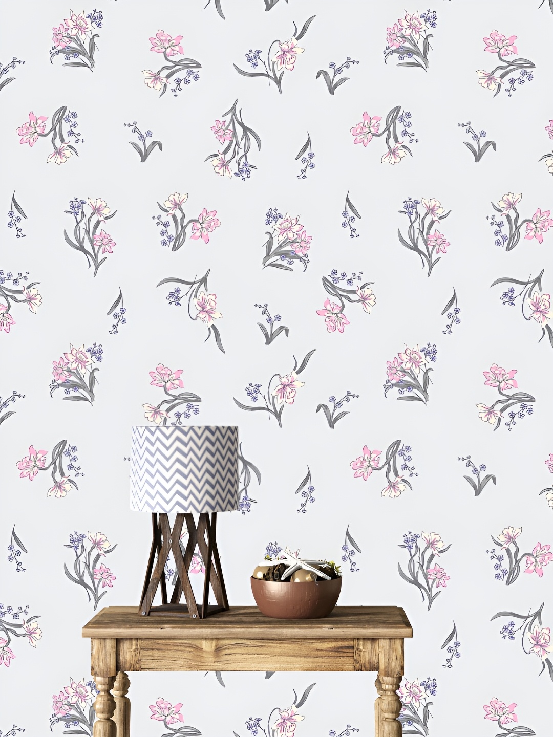 DWELLSINDIA Grey & Pink Floral Pattern Self Adhesive Waterproof Removable Wallpaper
DWELLSINDIA Grey & Pink Floral Pattern Self Adhesive Waterproof Removable Wallpaper