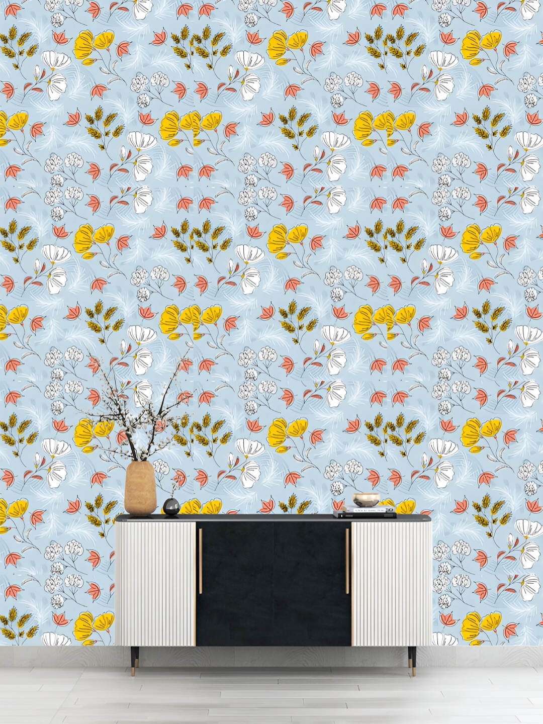 DWELLSINDIA Blue & Yellow Floral Self-adhesive Waterproof & Scratch Resistant Wallpaper
DWELLSINDIA Blue & Yellow Floral Self-adhesive Waterproof & Scratch Resistant Wallpaper