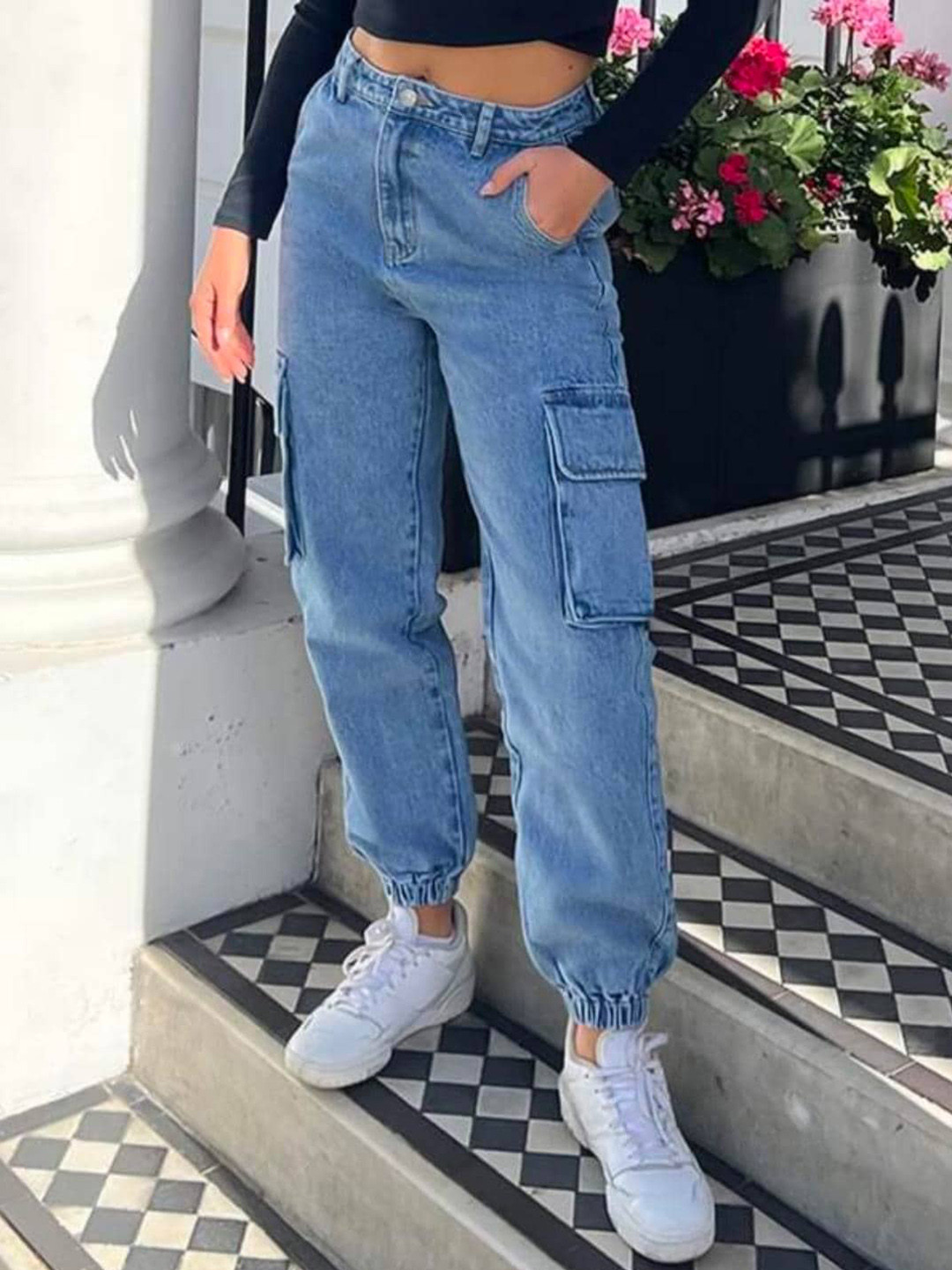 Kotty Women Blue Jean High-Rise Stretchable Jogger
Kotty Women Blue Jean High-Rise Stretchable Jogger