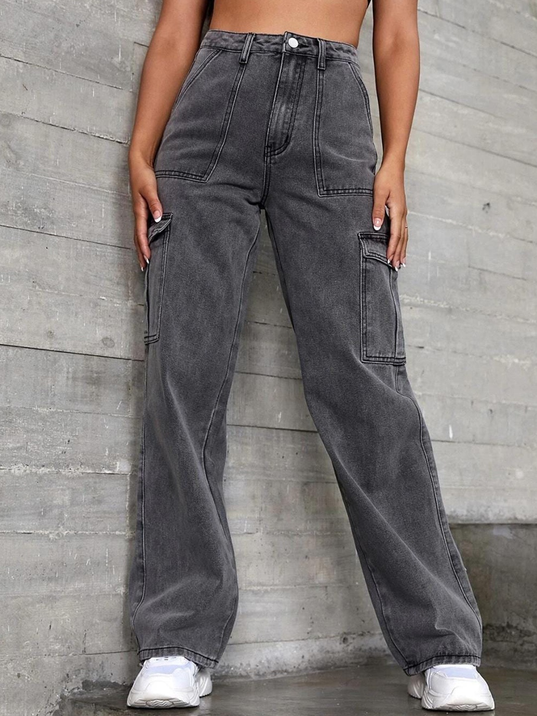 Kotty Women Grey Jean Straight Fit High Rise Light Fade Clean Look Stretchable Jeans
Kotty Women Grey Jean Straight Fit High Rise Light Fade Clean Look Stretchable Jeans