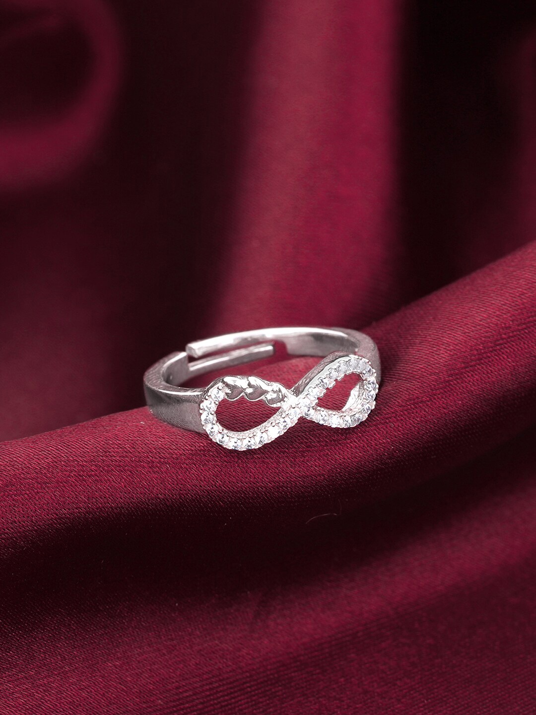 GIVA 925 Sterling Silver Rhodium-Plated Cubic Zirconia Studded Adjustable Finger Ring
GIVA 925 Sterling Silver Rhodium-Plated Cubic Zirconia Studded Adjustable Finger Ring