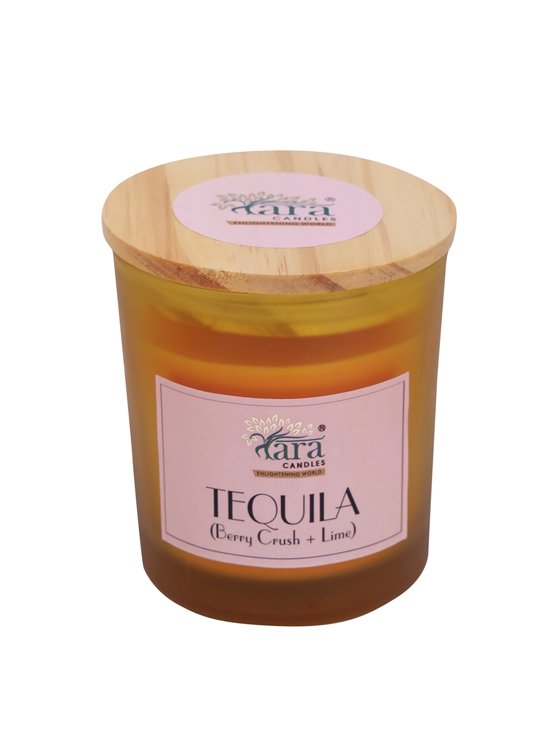 Tara Enlightening World Tequila Frosted Glass Scented Jar Candle with Wooden lid, Pink
Tara Enlightening World Tequila Frosted Glass Scented Jar Candle with Wooden lid, Pink