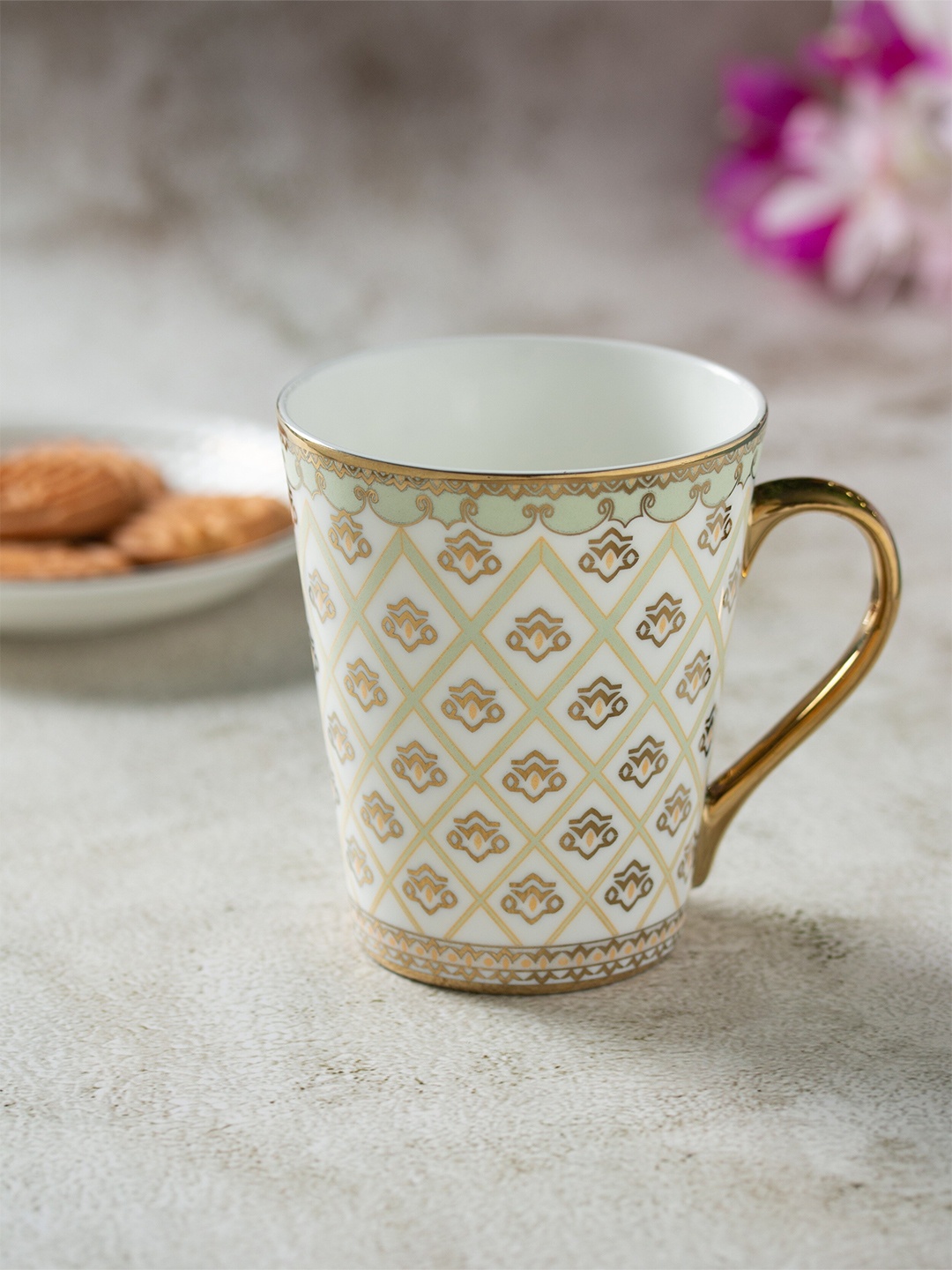 CLAY CRAFT Ebony White 2 Pieces Printed Premium Glossy Ceramic Mugs 350 ml Each
CLAY CRAFT Ebony White 2 Pieces Printed Premium Glossy Ceramic Mugs 350 ml Each