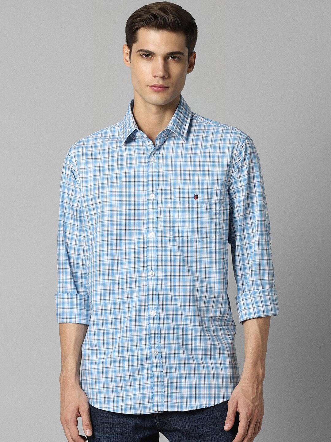 Louis Philippe Sport Slim Fit Grid Tattersall Checked Pure Cotton Casual Shirt, Blue
Louis Philippe Sport Slim Fit Grid Tattersall Checked Pure Cotton Casual Shirt, Blue