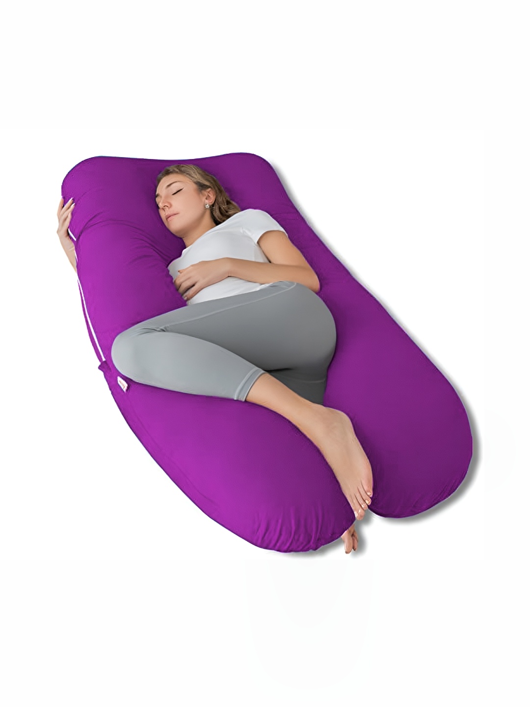 LINENOVATION Purple Fibre Filled Lightweight Maternity Pillow