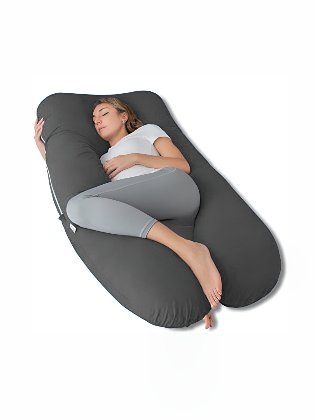 LINENOVATION Grey Fibre Filled Lightweight Maternity Pillow