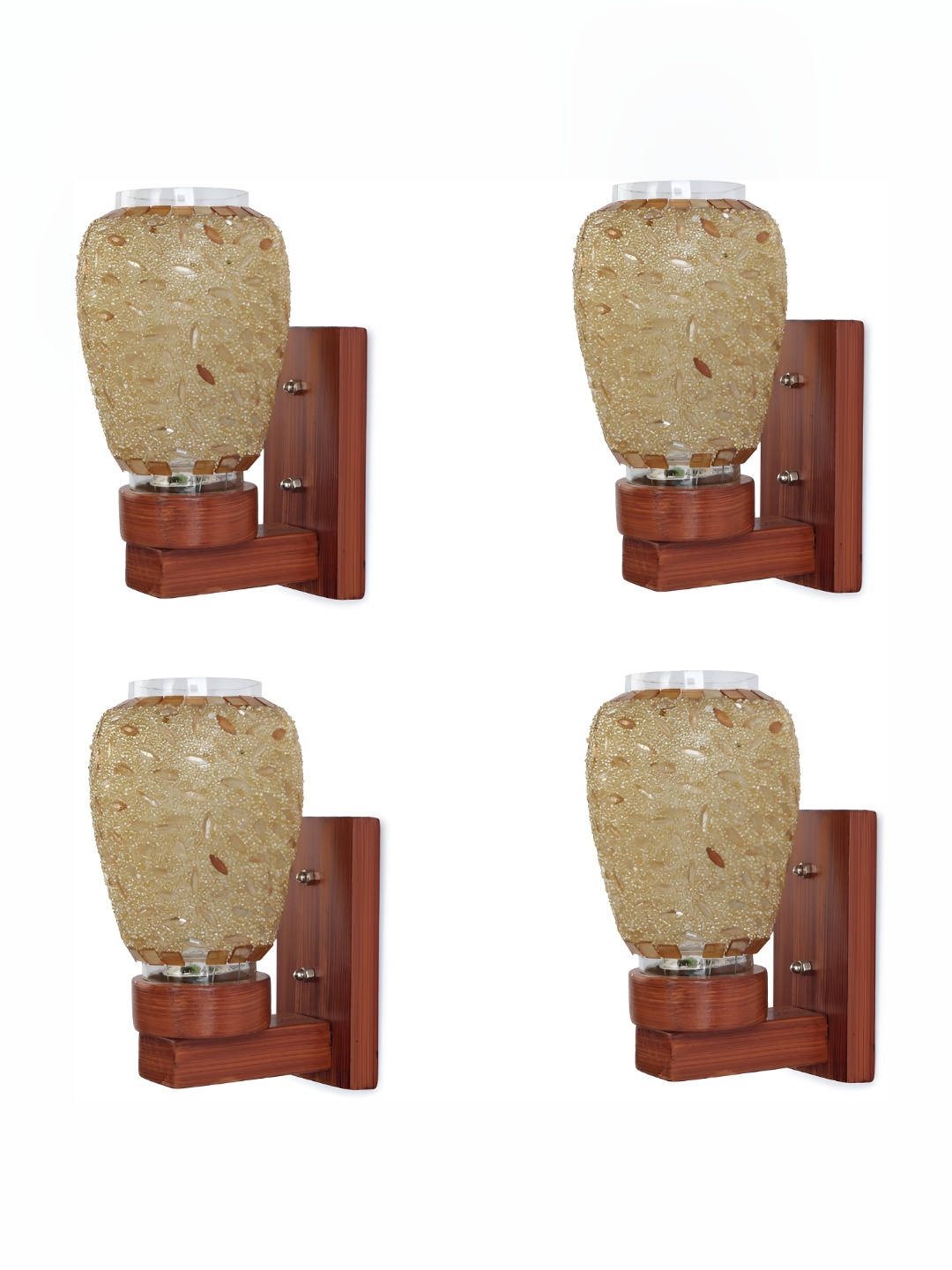 Afast Gold-Toned Glass 4 Pieces Textured Abstract Shaped Glass Contemporary Wall Lamp
Afast Gold-Toned Glass 4 Pieces Textured Abstract Shaped Glass Contemporary Wall Lamp