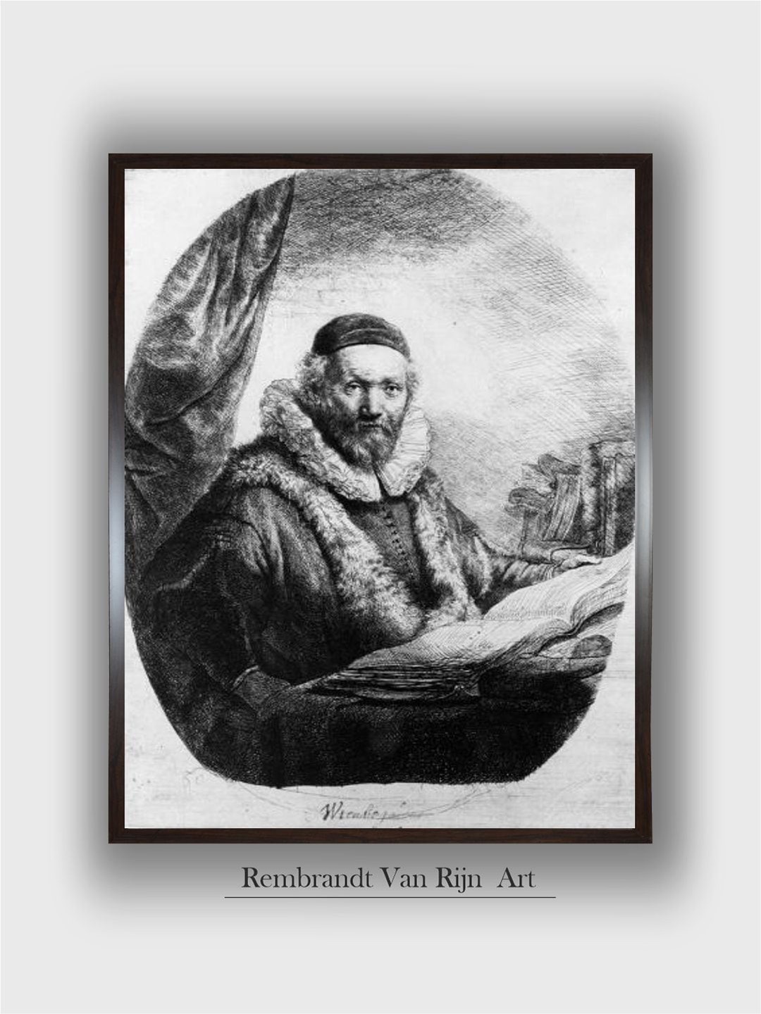 The Art House Jan Uytenbogaert Preacher of the Remonstrants by Rembrandt Van Rijn Wall Art, White
The Art House Jan Uytenbogaert Preacher of the Remonstrants by Rembrandt Van Rijn Wall Art, White