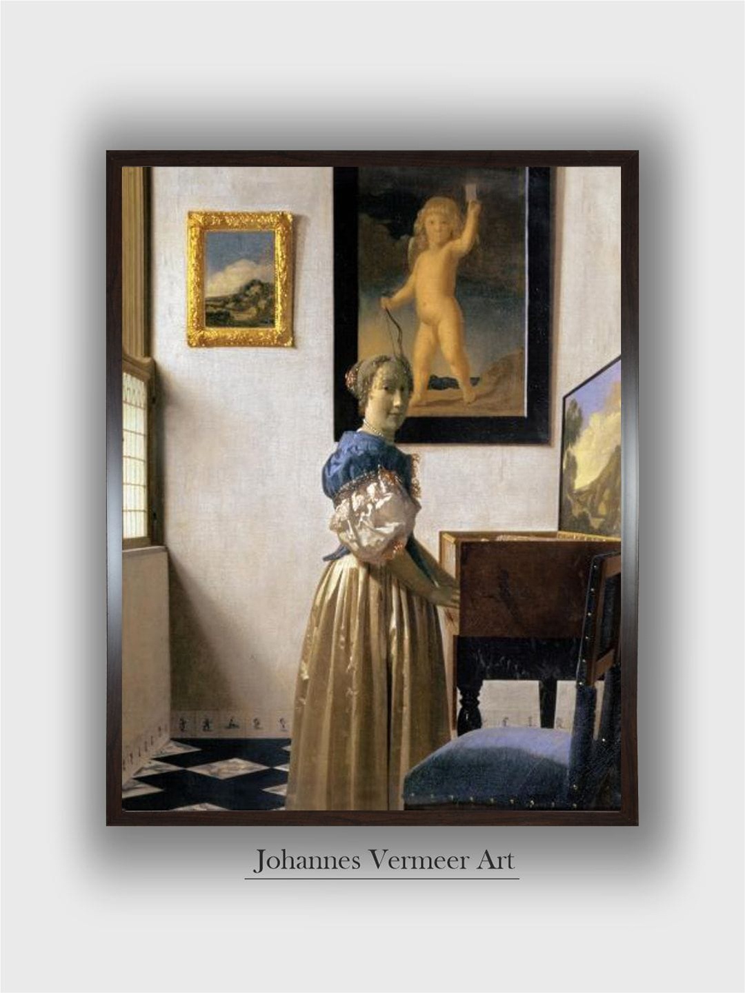 The Art House White & Beige Lady Standing at the Virginal Wooden Framed Wall Paintings
The Art House White & Beige Lady Standing at the Virginal Wooden Framed Wall Paintings