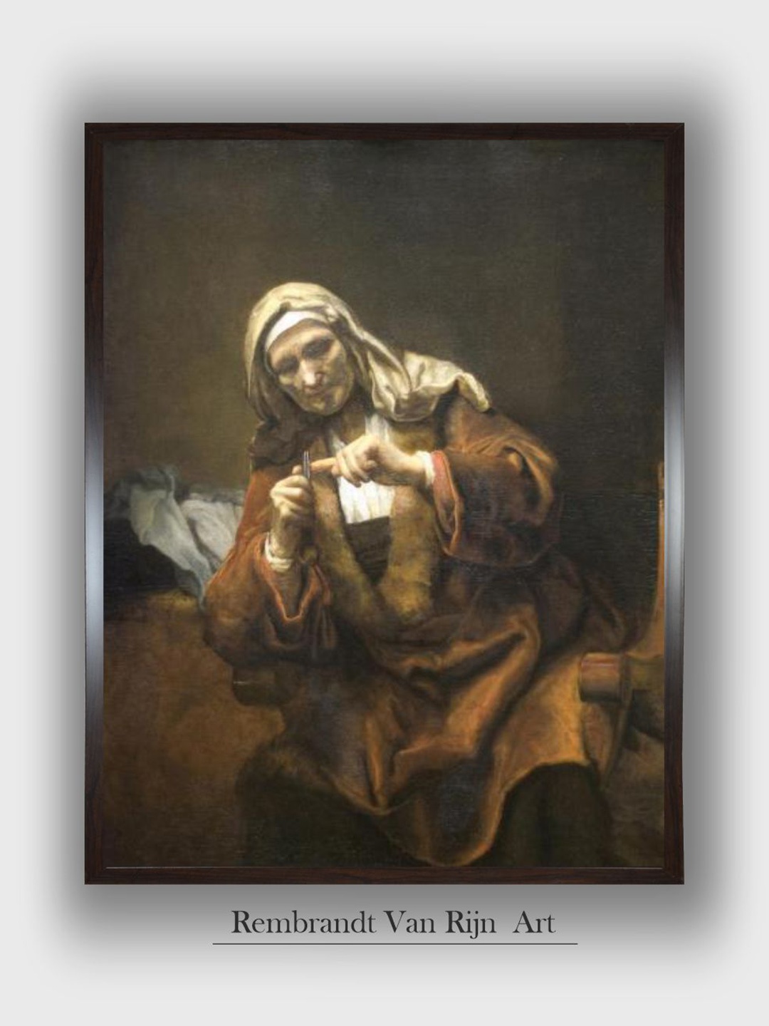 The Art House Old Woman Cutting Her Nails by Rembrandt Van Rijn Wall Painting, White
The Art House Old Woman Cutting Her Nails by Rembrandt Van Rijn Wall Painting, White