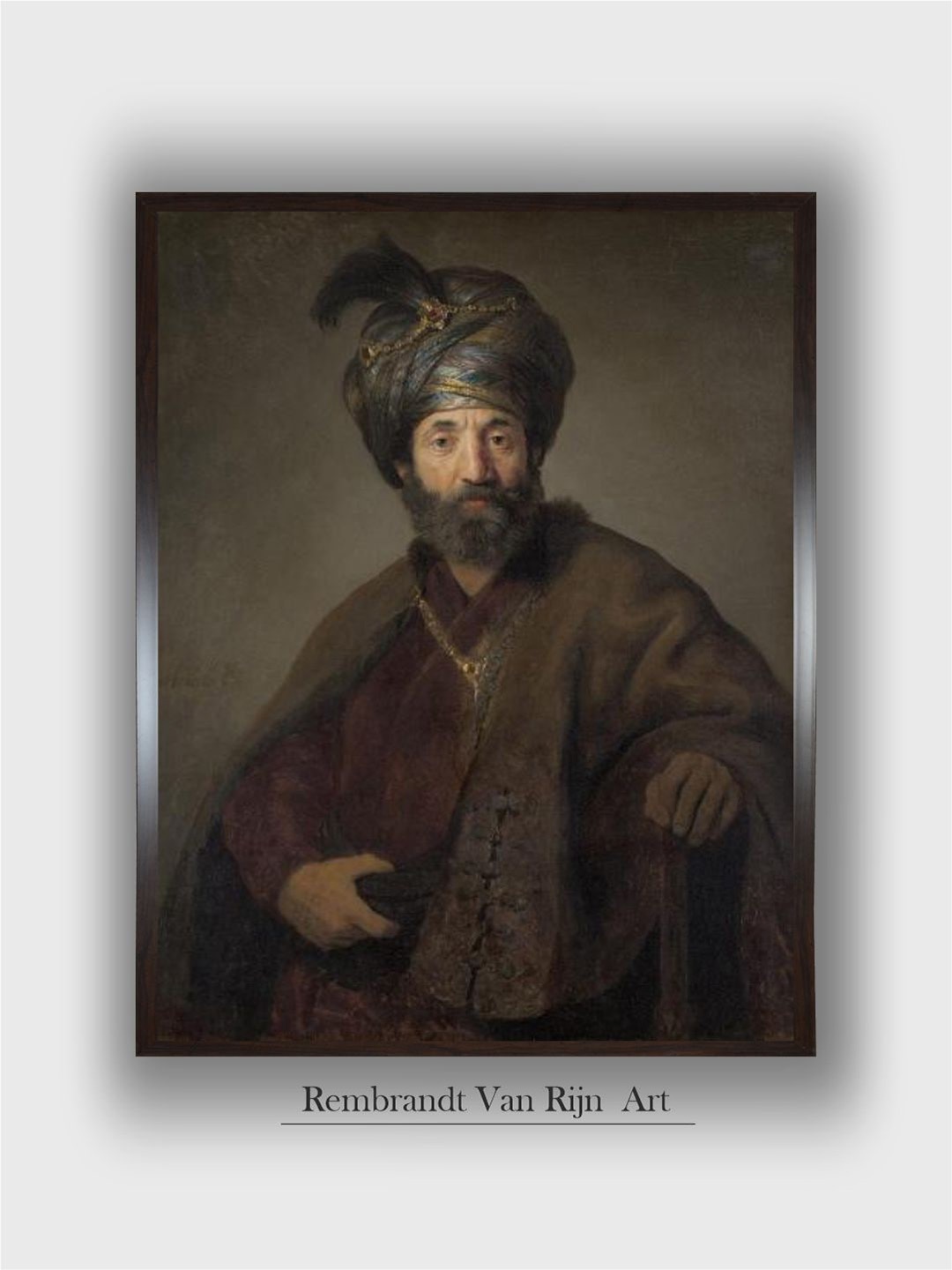 The Art House Portrait of Man in Oriental Costume 1635 by Rembrandt Van Rijn, Brown
The Art House Portrait of Man in Oriental Costume 1635 by Rembrandt Van Rijn, Brown