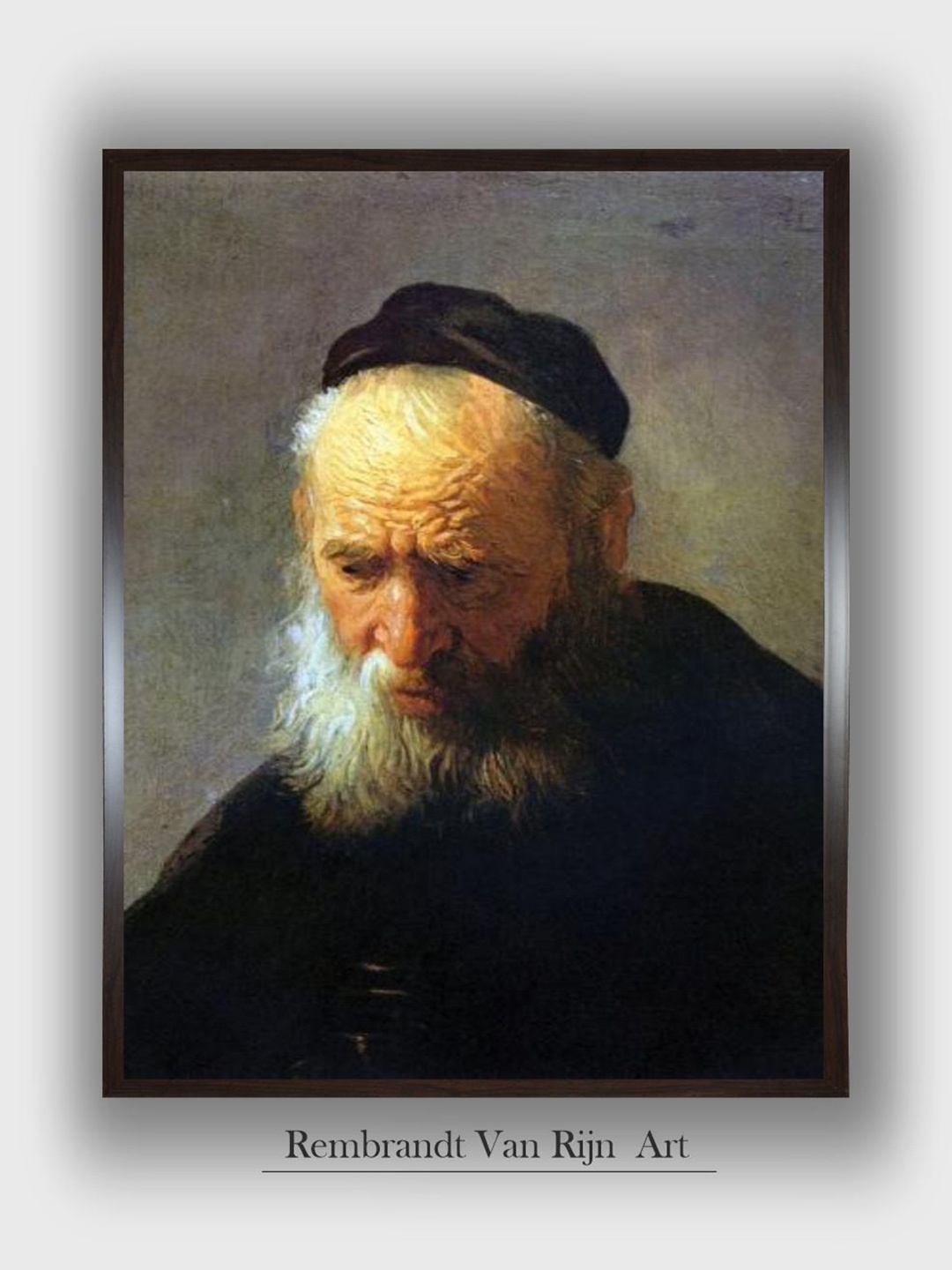 The Art House Black & Brown Portrait of Vaters Wooden Wall Painting